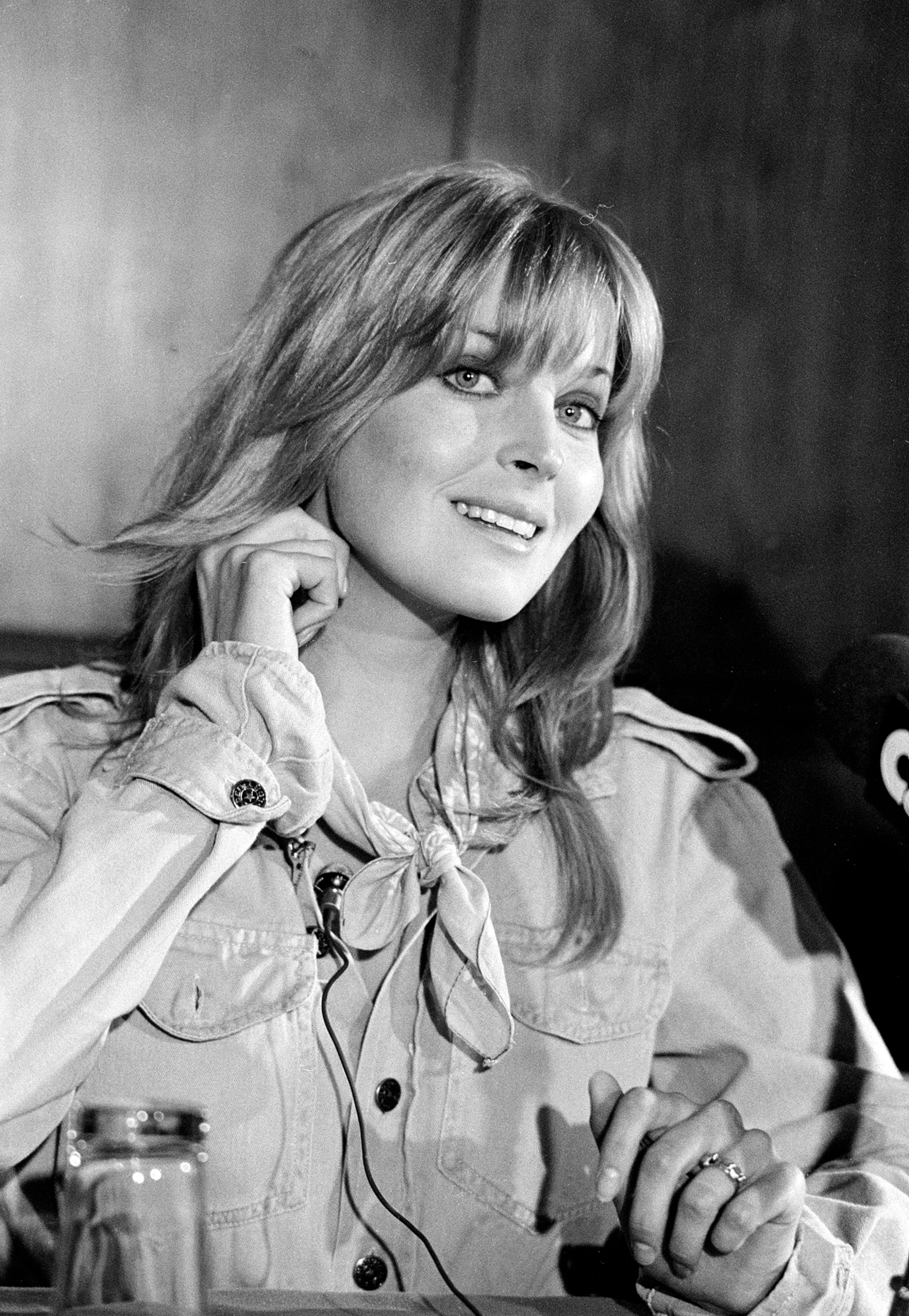 Actress Bo Derek is shown at a news conference in Hollywood, Ca., Feb. 7, 1980. (AP Photo/Wally Fong)