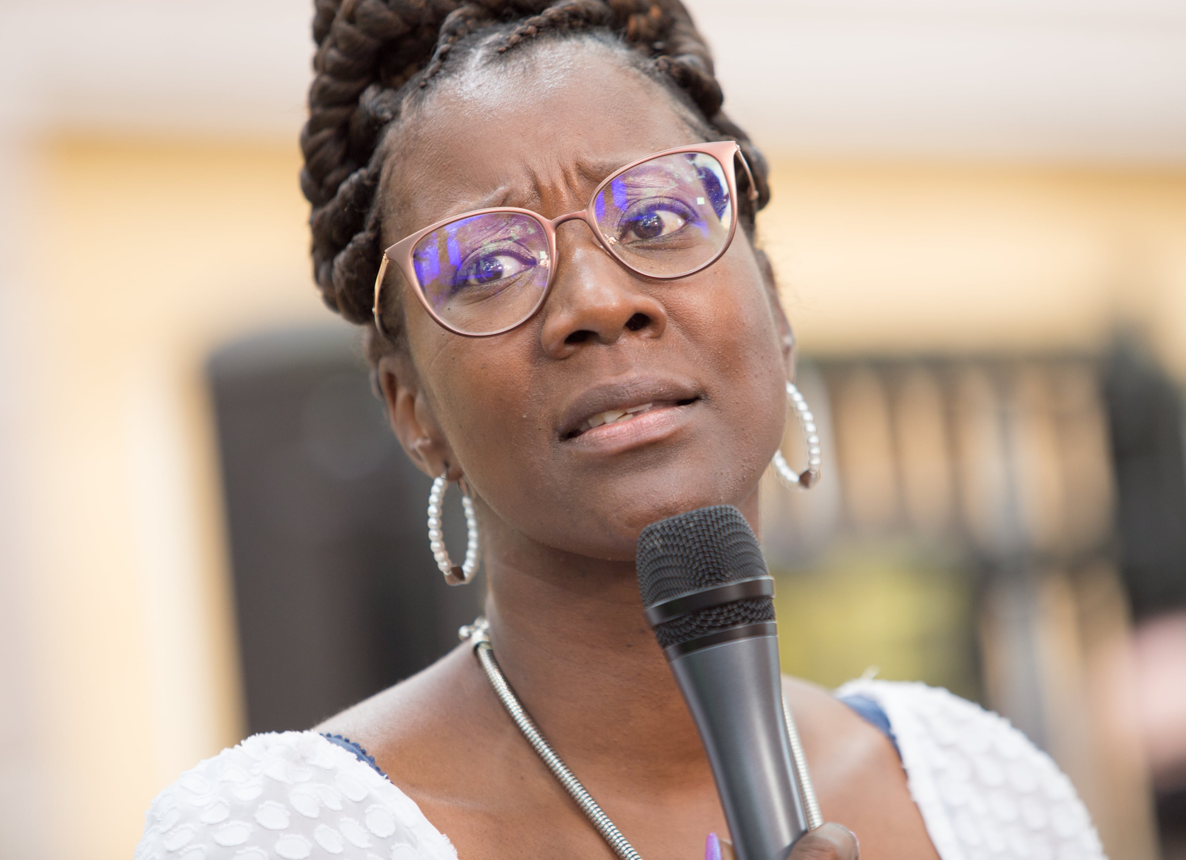 Dawn Wooten a nurse who worked at the Irwin County Detention Center in Ocilla, Georgia, filed a whistleblower complaint alleging the facility allowed women detainees to undergo unwanted gynecological procedures without consent. Wooten also said Irwin did not follow strict COVID-19 prevention protocols. (Jenni Girtman for The Atlanta Journal-Constitution)