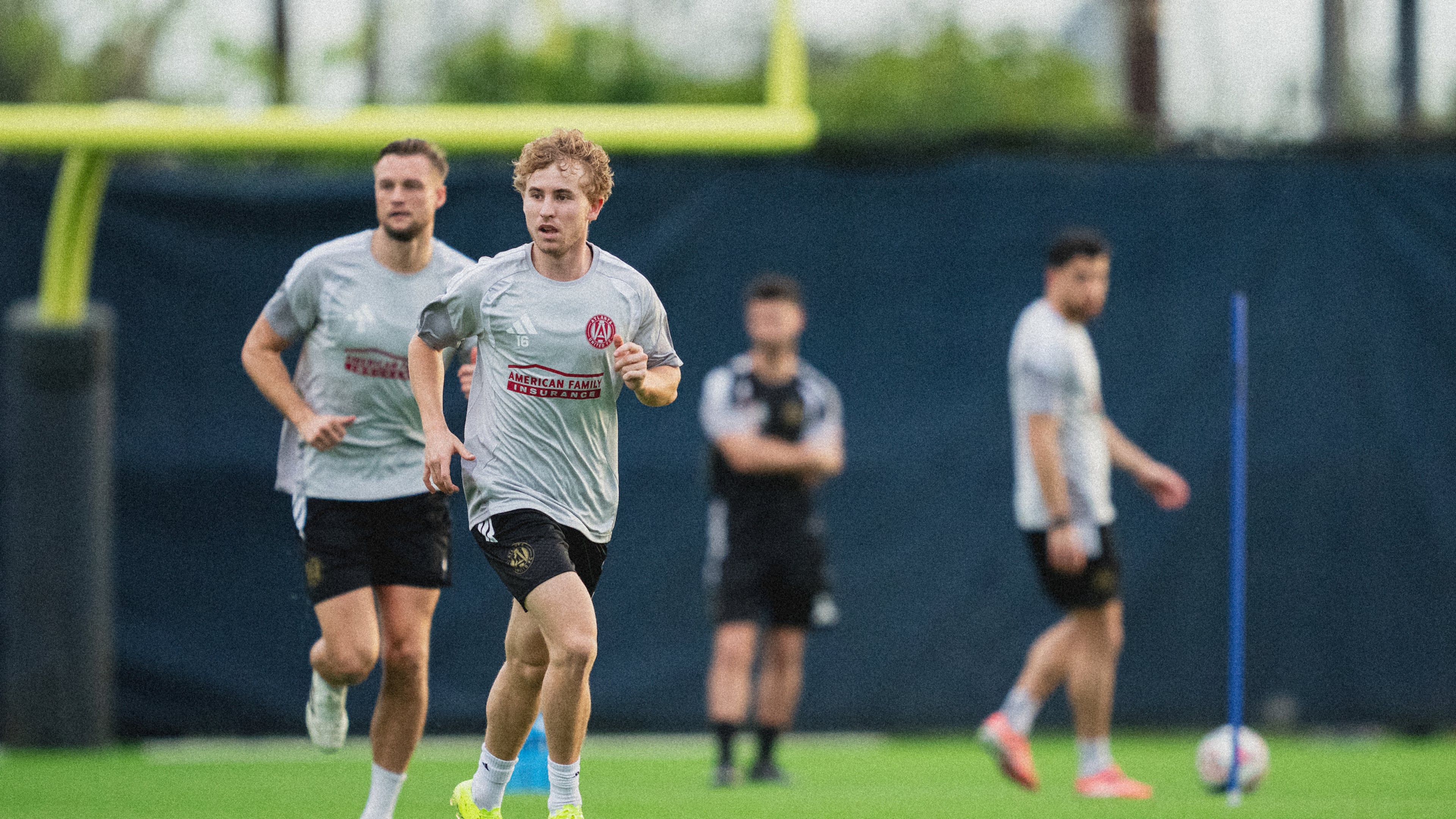 Atlanta United midfielder Adrian Gill attends a training session at Florida International University on Thursday, Jan. 22, 2026, in Miami. Gill advanced through Barcelona’s academy mostly playing as a midfielder, but likely will be used as a fullback by the Five Stripes. (Mitch Martin/Atlanta United)