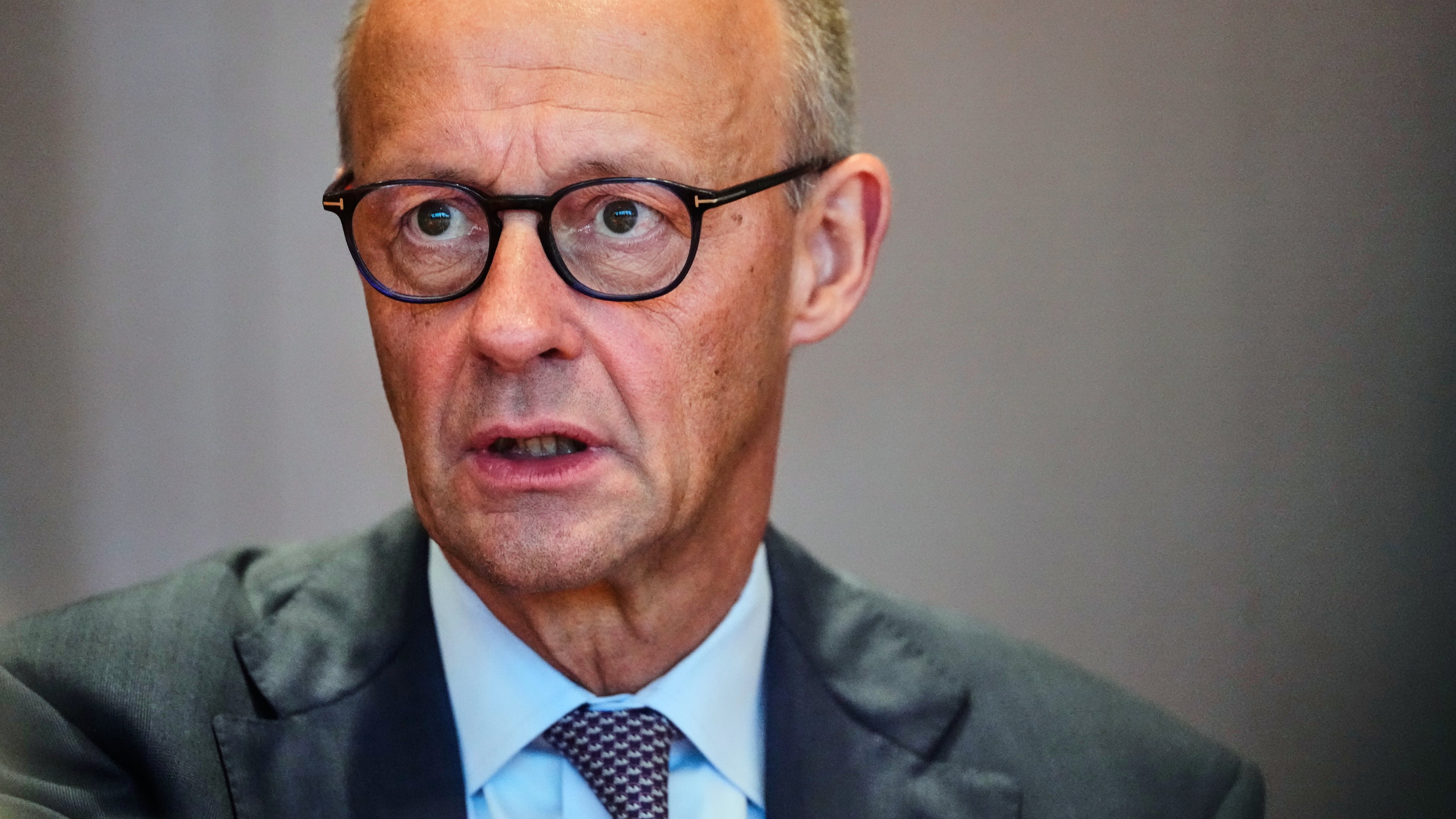 German Chancellor Friedrich Merz arrives for the Cabinet meeting at the Chancellery in Berlin, Germany, Wednesday, Sept. 16, 2026. (AP Photo/Markus Schreiber)