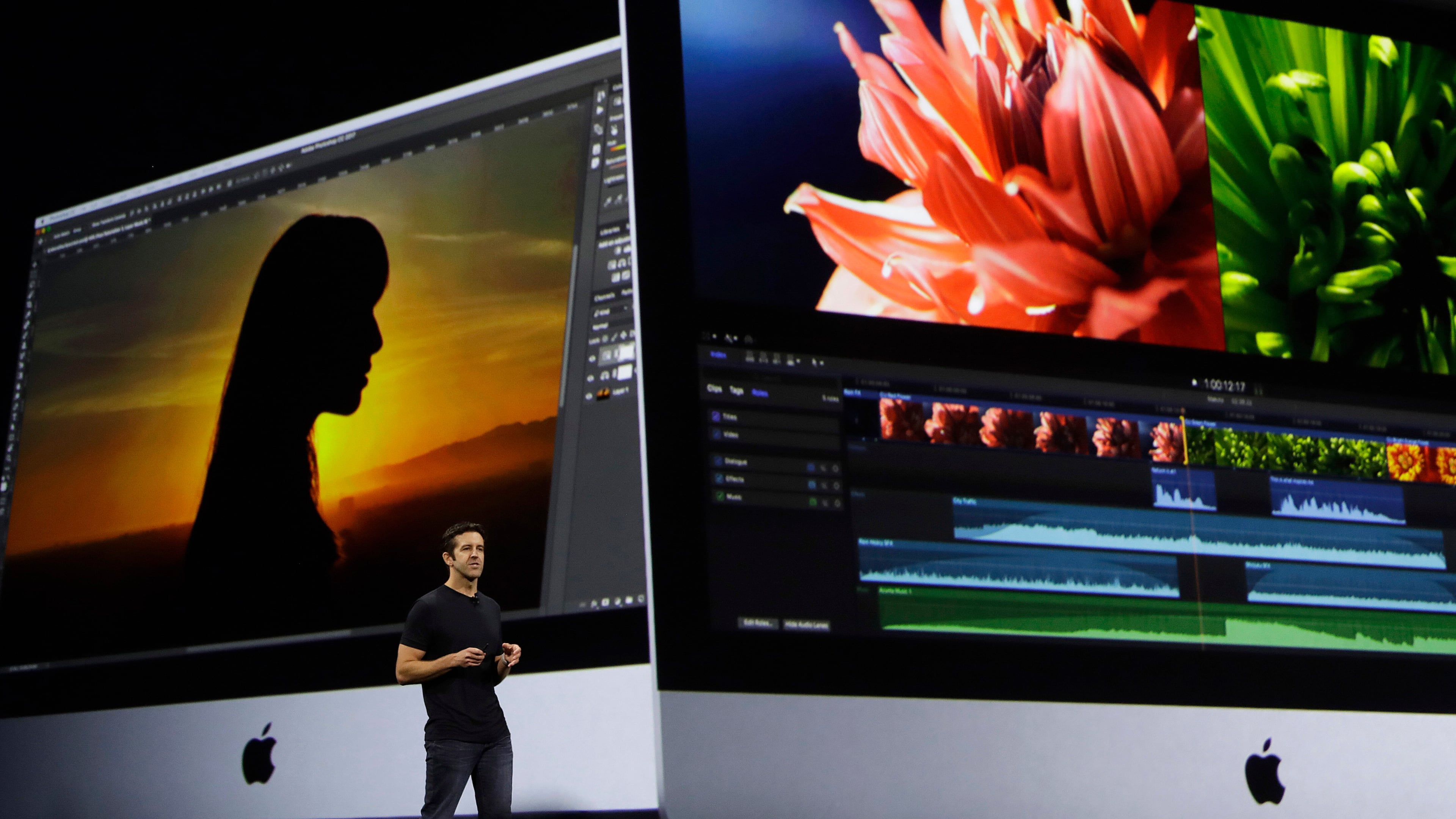 FILE - Apple's John Ternus speaks during an announcement of new products at the Apple Worldwide Developers Conference in San Jose, Calif., Monday, June 5, 2017. (AP Photo/Marcio Jose Sanchez, File)
