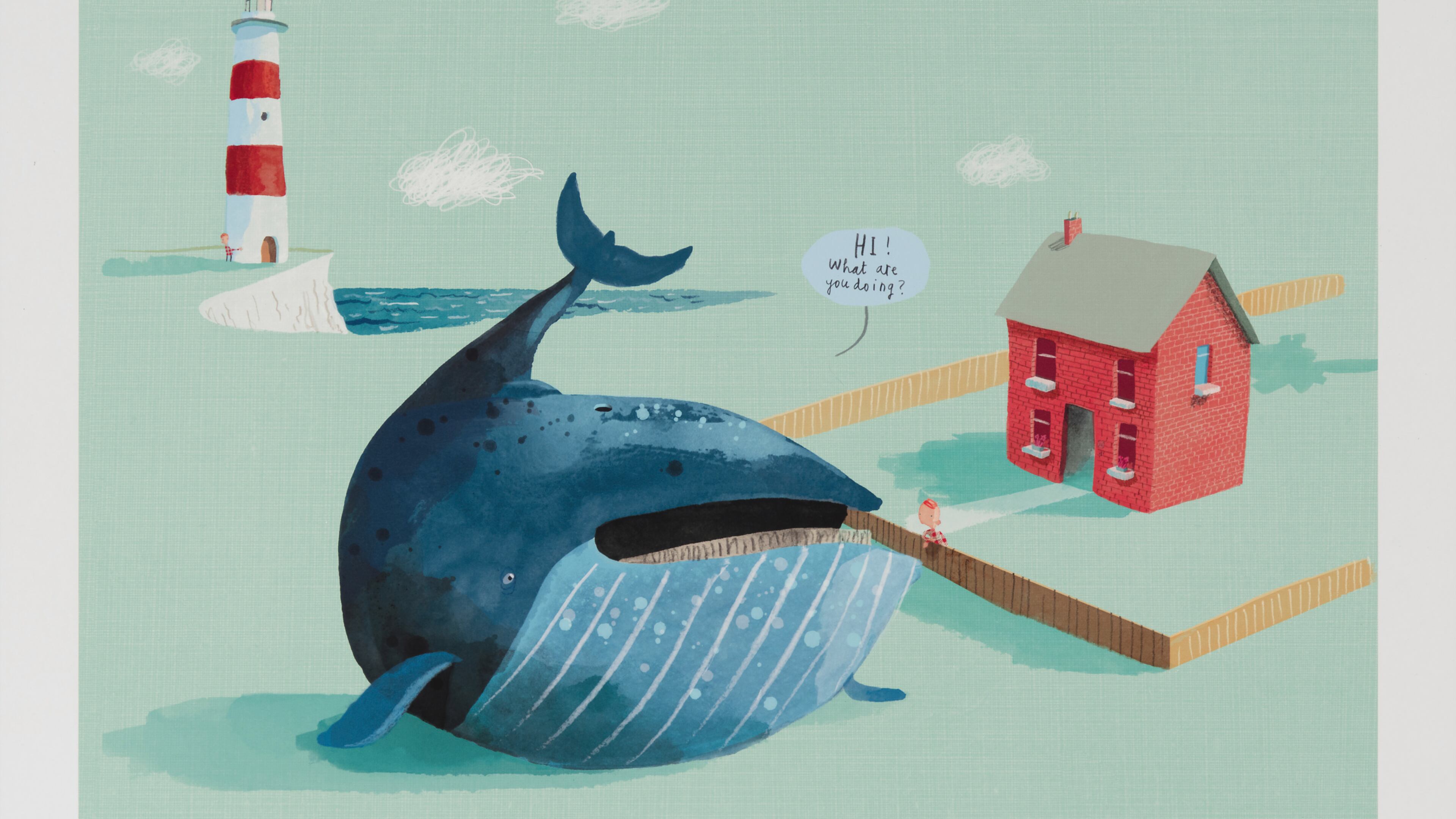 A page from Oliver Jeffers children's book. His work will be on view at the High Museum of Art in 2022