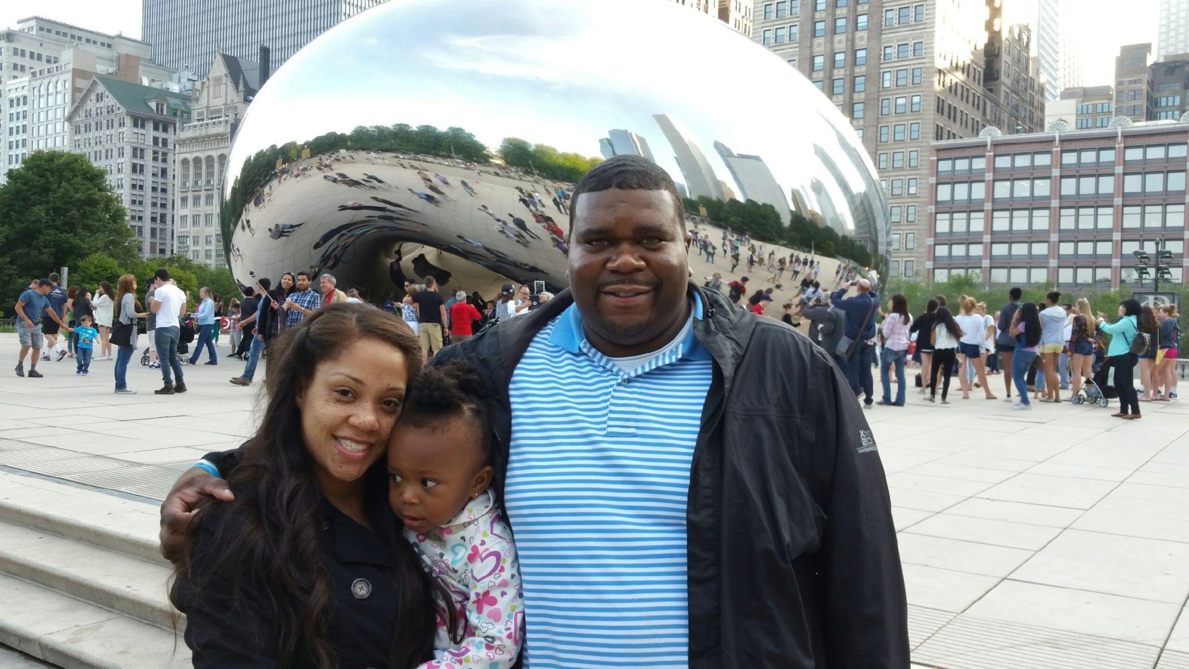 Gyasi Brown with his wife and daughter a few months after he was hospitalized with Legionnaires’ Disease. (Family photo)