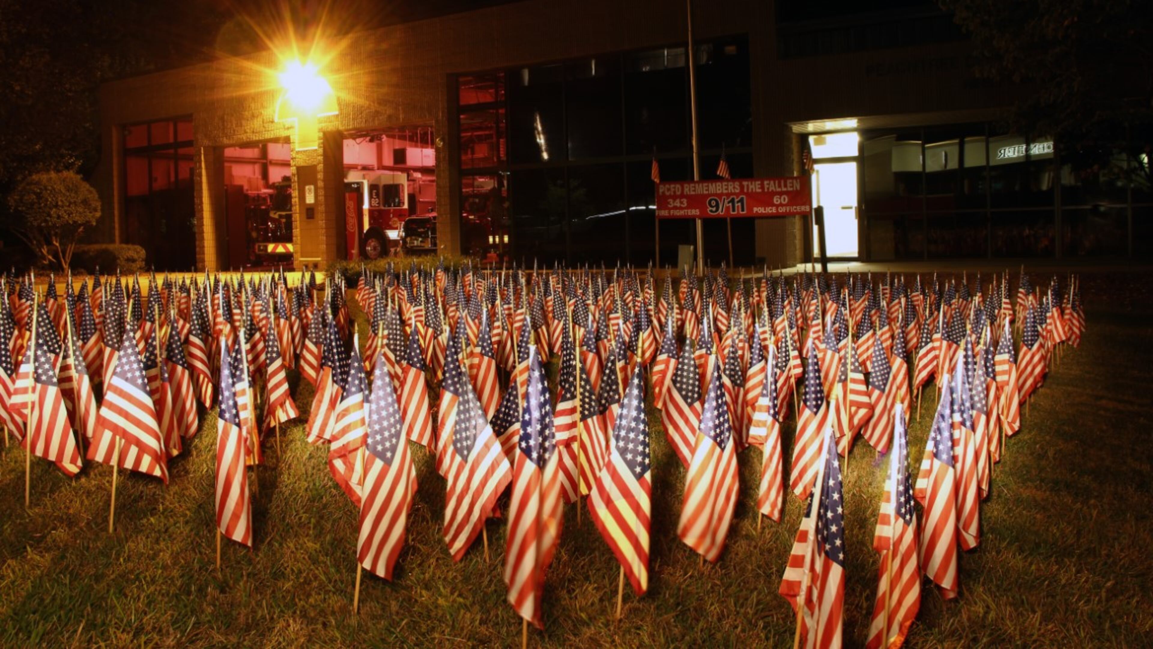 "Peachtree City Fire Department Station 82 remembers the 343 fire fighters and 60 Police Officers who lost their lives on 9/11," wrote Freddy Frank of Peachtree City.
