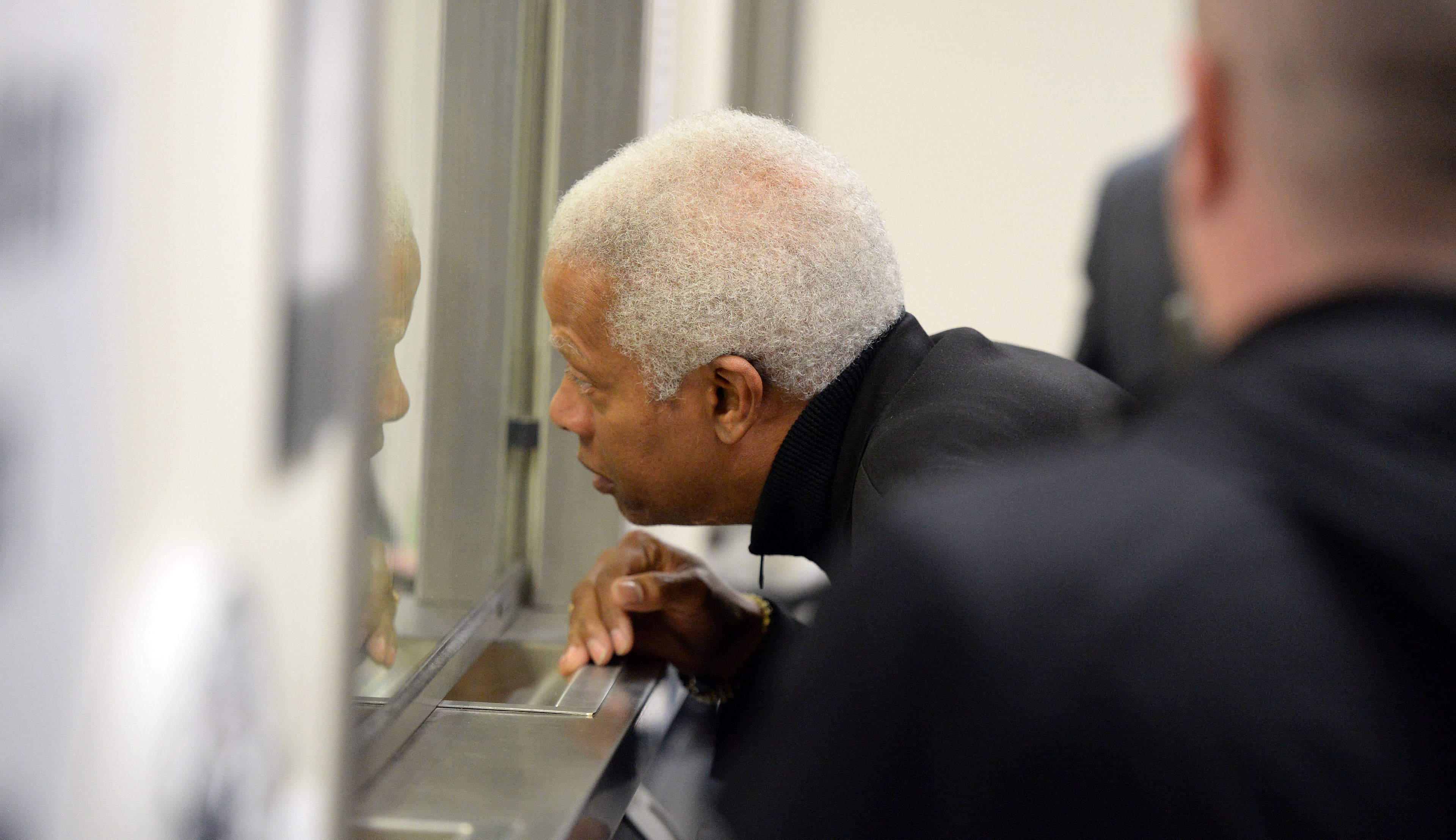 JANUARY 28, 2017 ATLANTA U. S. Congressmen Hank Johnson (D-Ga) tries to get information inside the Customs and Border Protection office at Hartsfield Jackson International airport Saturday January 25, 2017 after at least 4 people were detained earlier today after an executive order from President Trump limited immigration into the United States. Kent D. Johnson/AJC