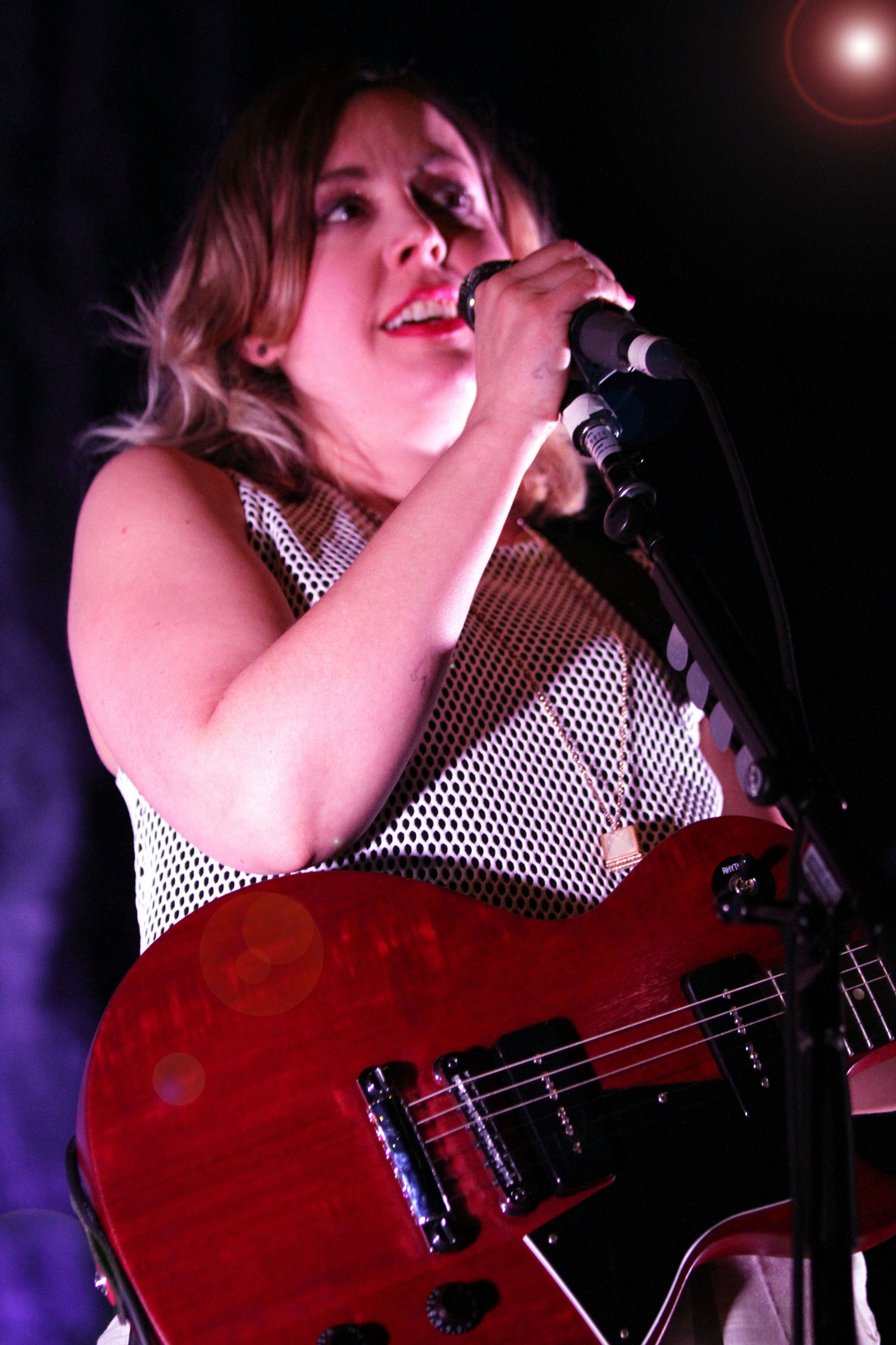 Sleater-Kinney guitarist and vocalist Corin Tucker performs to a sold-out crowd at the Tabernacle in Atlanta Tuesday, April 21, 2015. Robb D. Cohen/RobbsPhotos.com