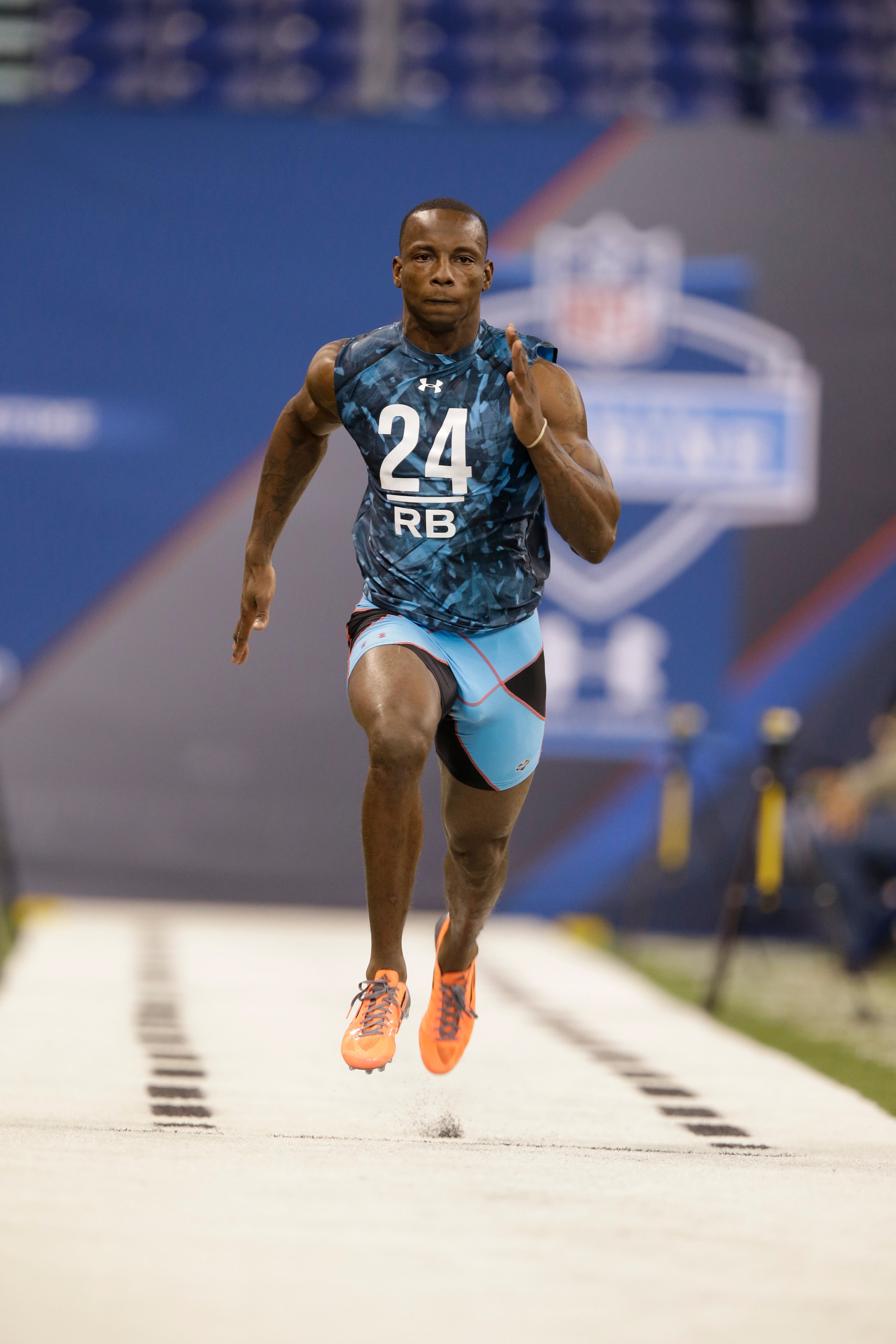 Onterio McCalebb (Auburn), RB, 4.34 seconds. McCalebb posted the fastest time among all running backs at this year's combine.