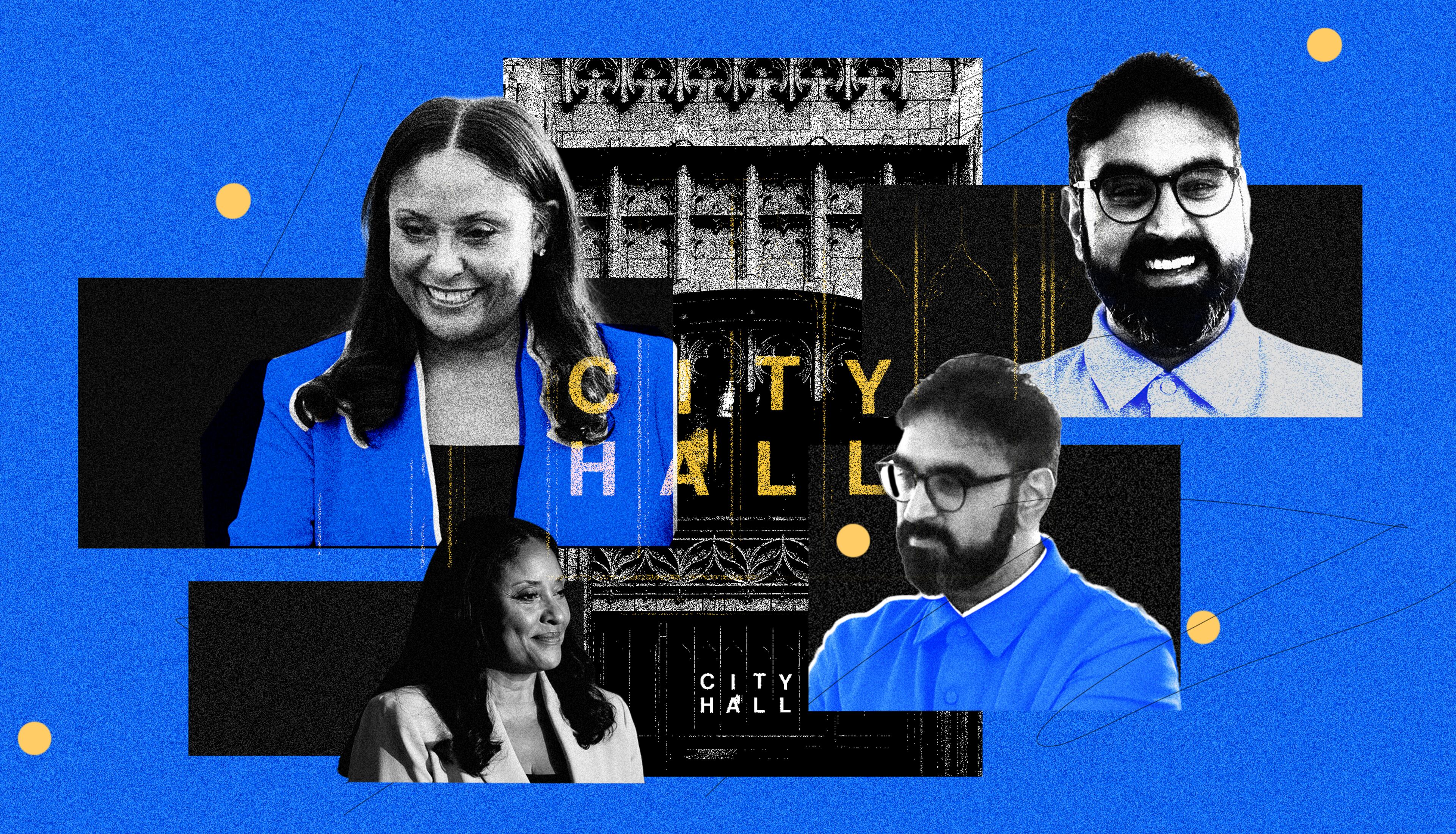 Incumbent Marci Collier Overstreet faces Rohit Malhotra for Atlanta City Council president. (Photo Illustration: Philip Robibero/AJC | Source: Abbey Cutrer/AJC, Getty)