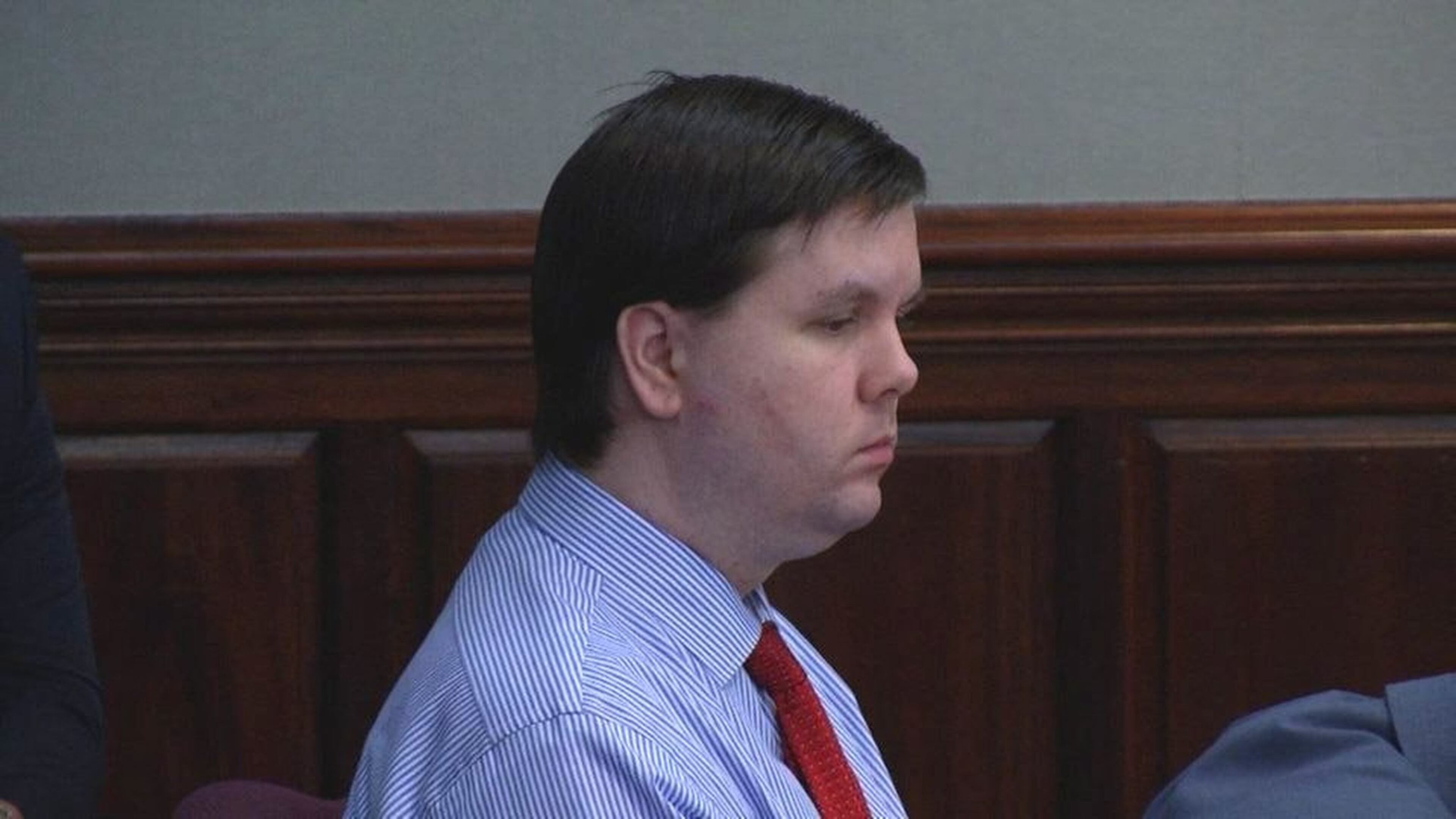 Justin Ross Harris listens to the testimony of memory expert Dr. Gene Brewer during Harris’ murder trial at the Glynn County Courthouse in Brunswick, Ga., on Thursday, Nov. 3, 2016. (screen capture via WSB-TV)