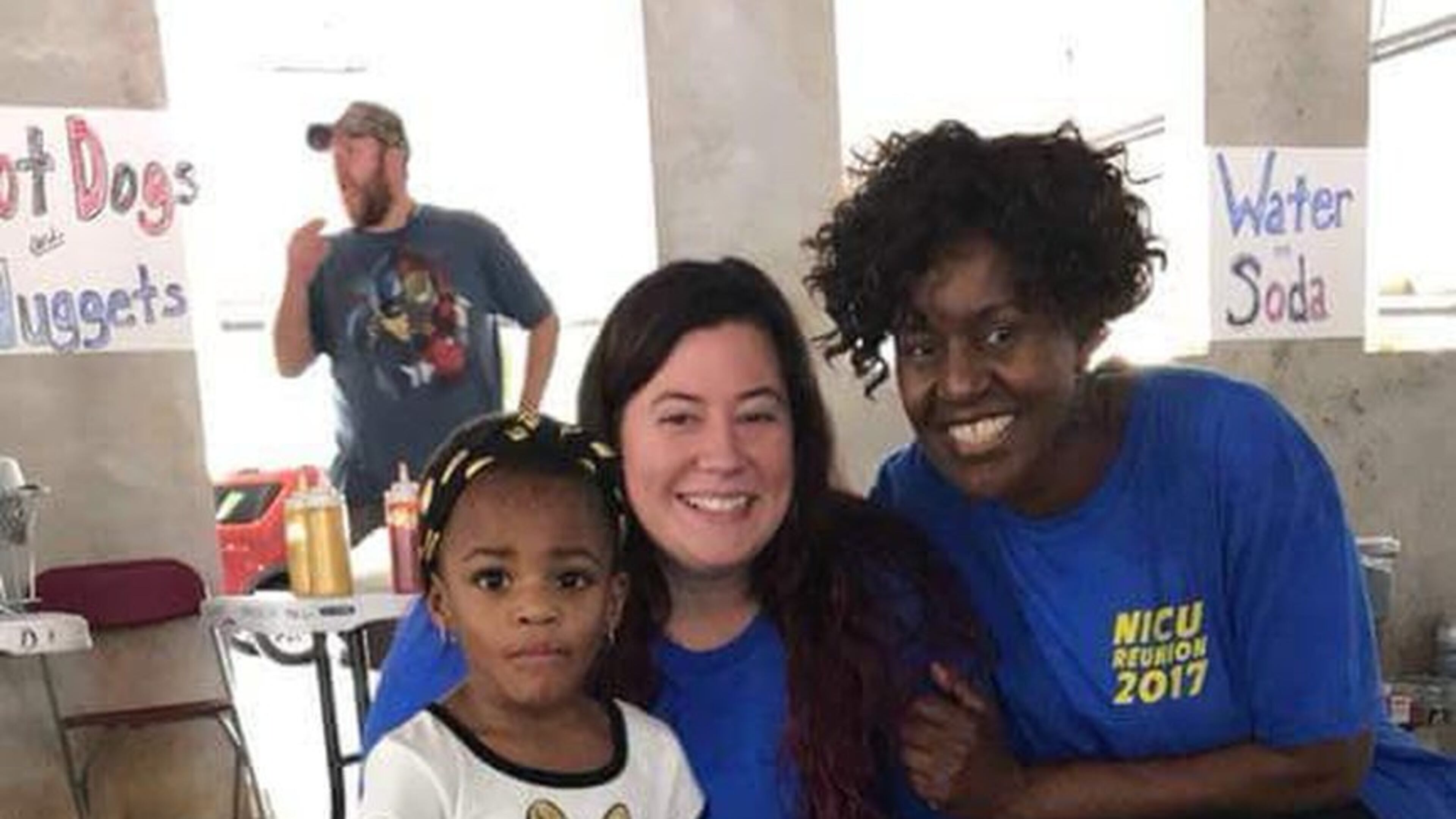 NICU “graduates” enjoyed a superhero-themed celebration with NGMC staff, local fire and sheriff’s department representatives and fun activities like face-painting — and of course, cake. Photo courtesy NGMC.