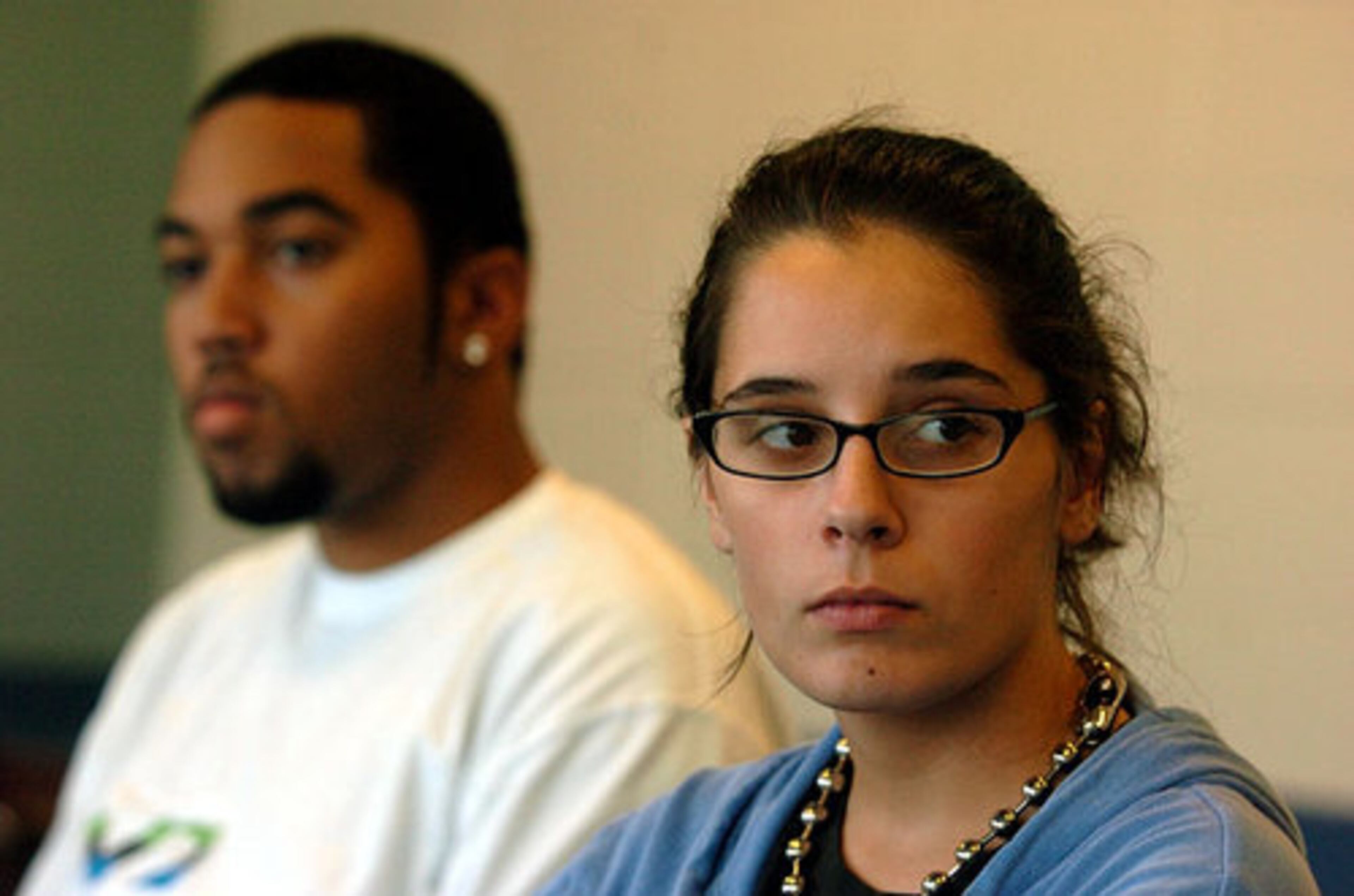 Keith Walker (left) and Casey Hovermale (right) became students at Woodstock High School.