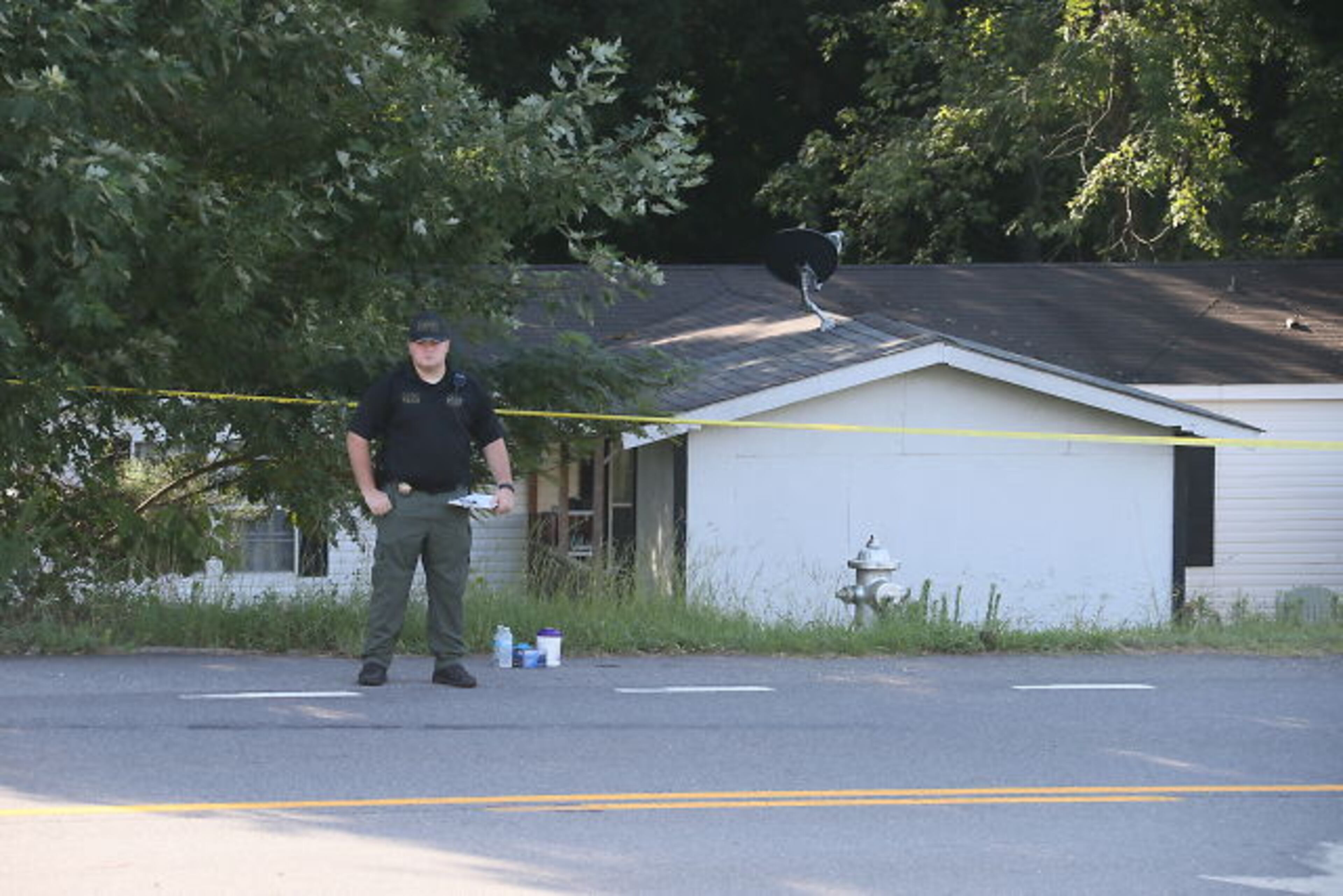Forsyth sheriff’s Deputy Robin Regan confirmed four people died Wed., July 22, 2015, in a murder-suicide in the 5500 block of Old Atlanta Road. BOB ANDRES / BANDRES@AJC.COM