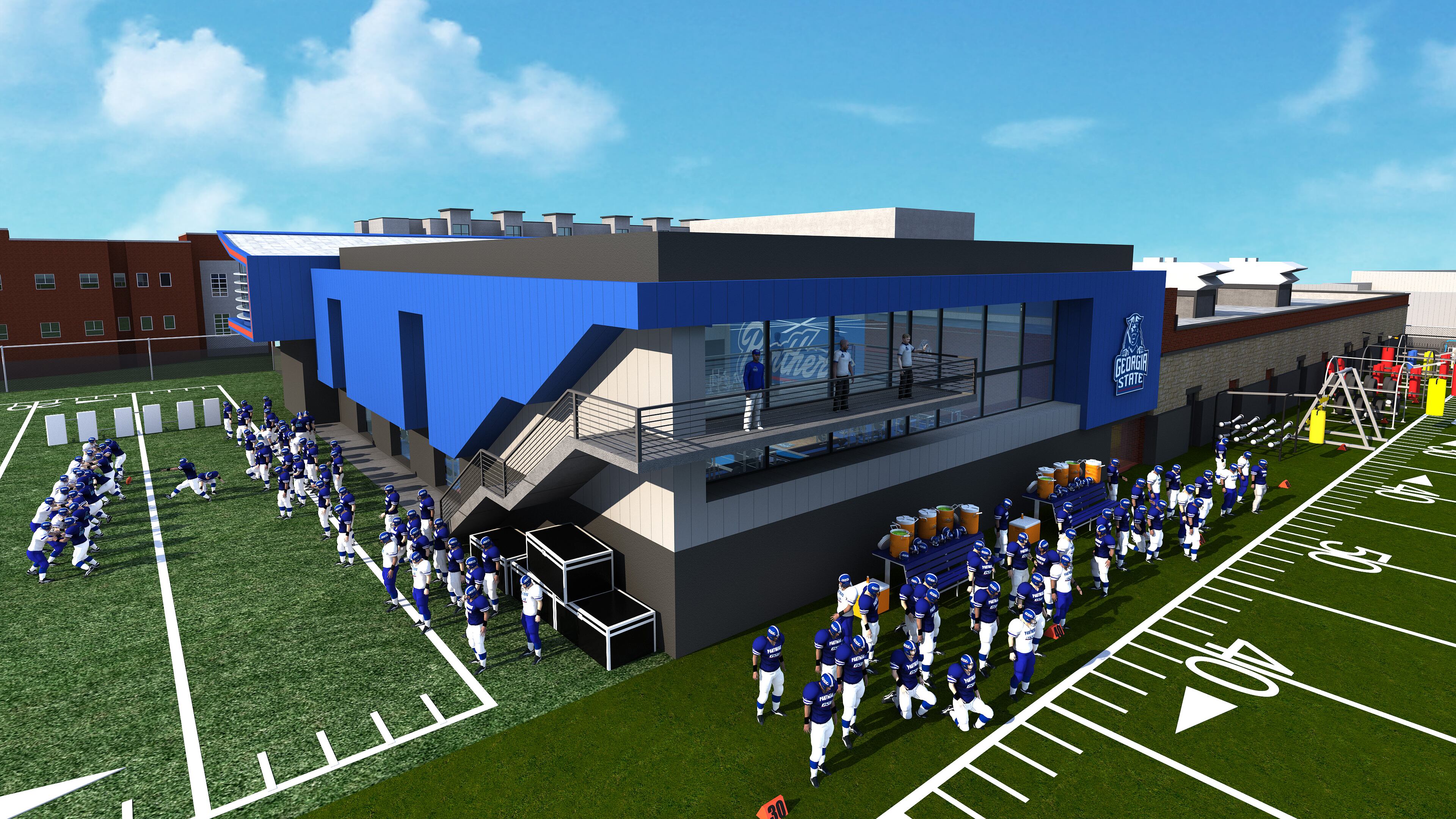 A view of the $2.5 million Strength and Conditioning Center for football, which will be located in the practice facility on Martin Luther King Jr. Drive.