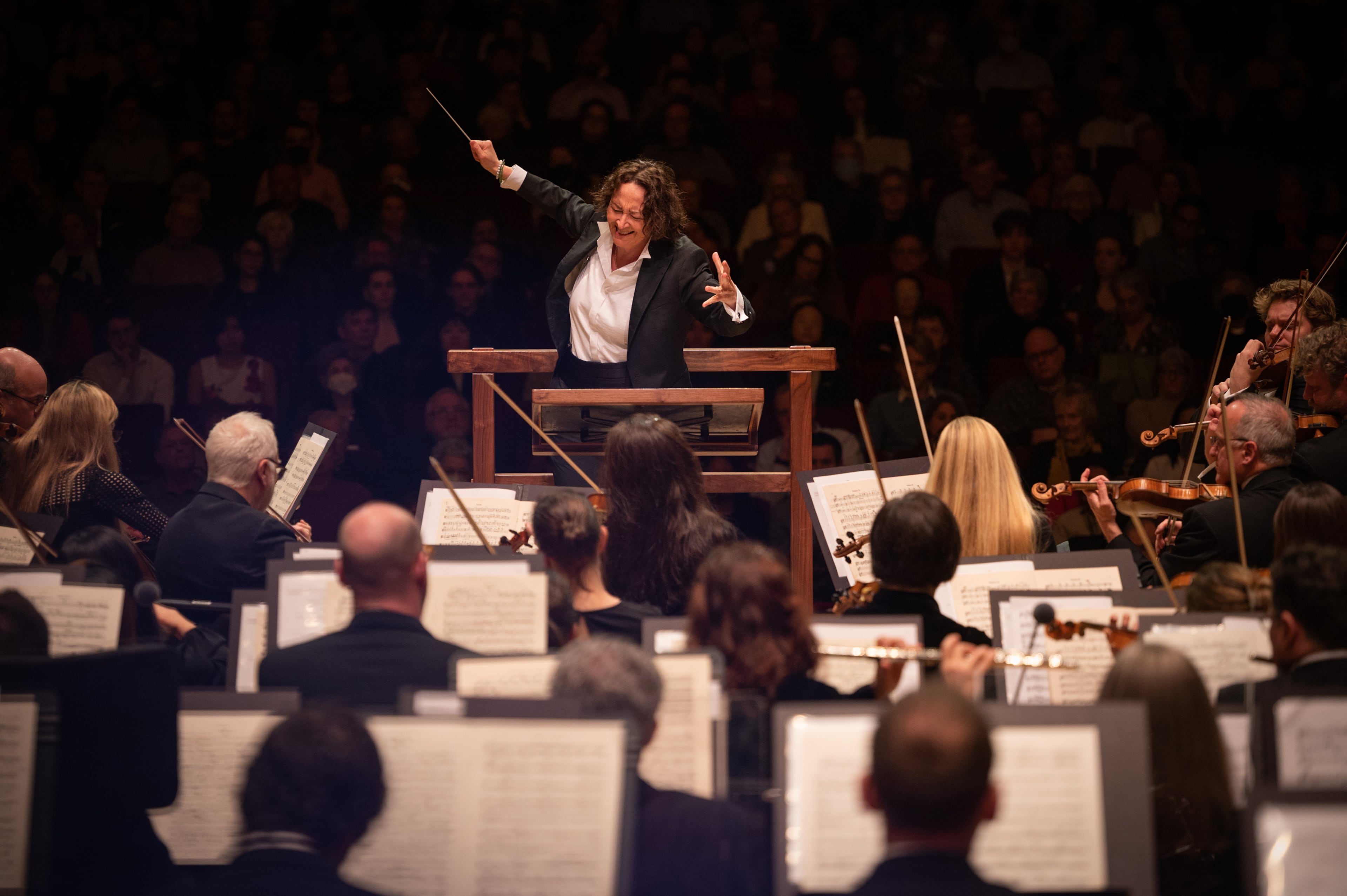 "I want us to be unique," Nathalie Stutzmann says of the Atlanta Symphony Orchestra. "I’m never talking about being the best. 'Big 5' and 'Big 10' — what does that mean? It has to be unique. ... My dream with Atlanta is to find this identity together." (Courtesy of Atlanta Symphony Orchestra/Rand Lines)