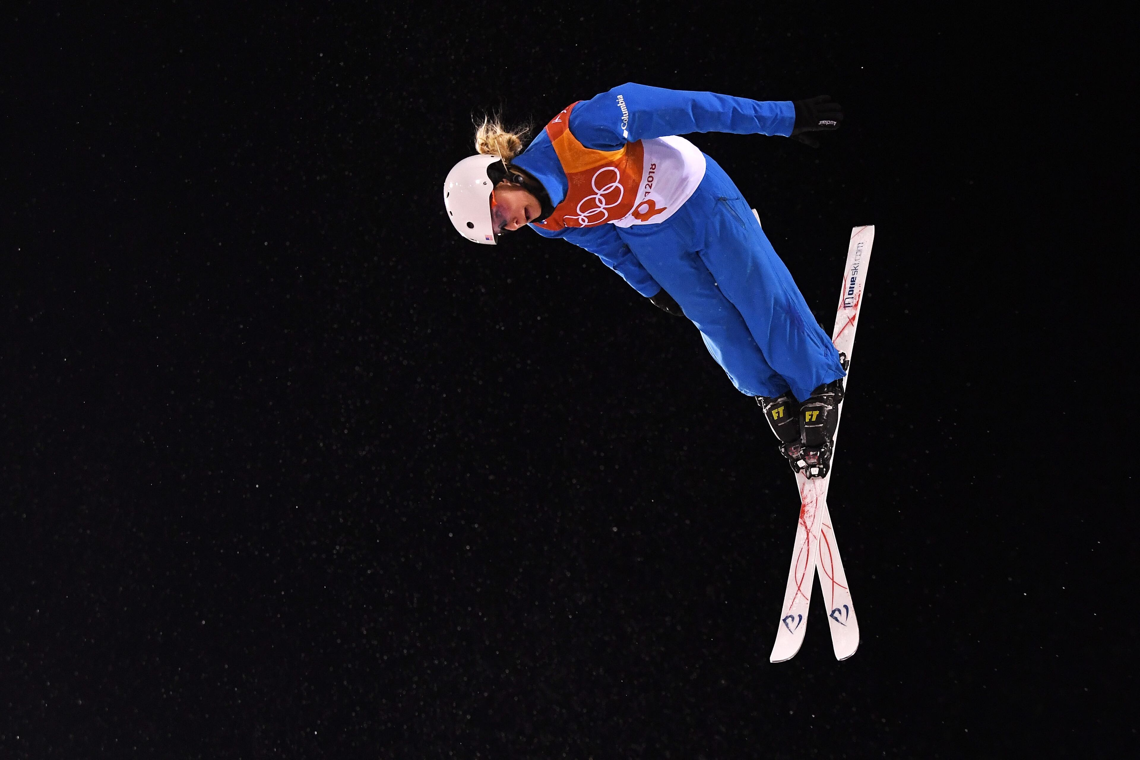 PYEONGCHANG-GUN, SOUTH KOREA - FEBRUARY 16: Kiley Mckinnon of the United States competes during the Freestyle Skiing Ladies' Aerials Final on day seven of the PyeongChang 2018 Winter Olympic Games at Phoenix Snow Park on February 16, 2018 in Pyeongchang-gun, South Korea. (Photo by David Ramos/Getty Images)