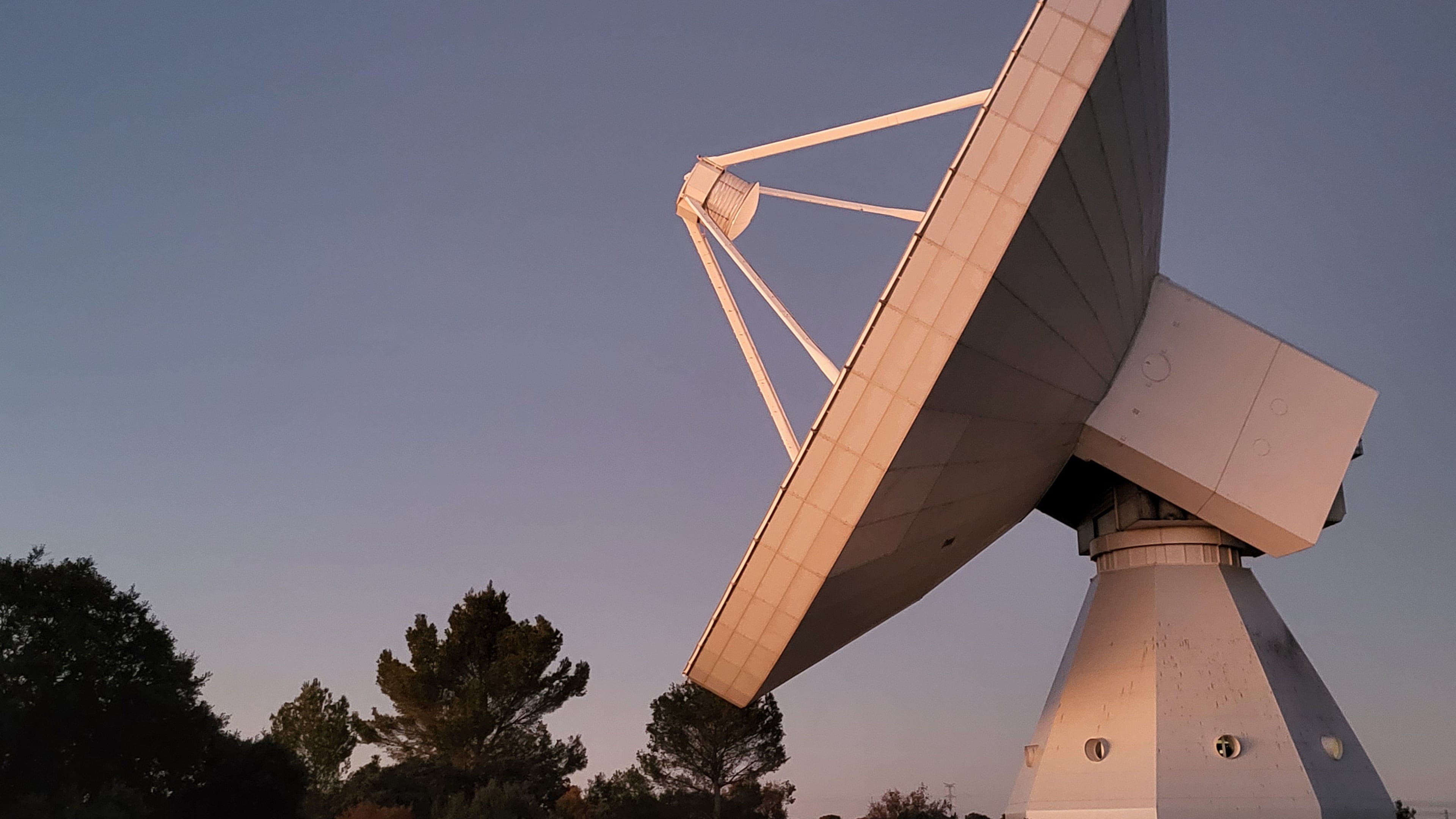 This Dec. 2023 photo provided by Pablo de Vicente shows a radio telescope at Yebes Observatory in Yebes, Spain. (Pablo de Vicente via AP)