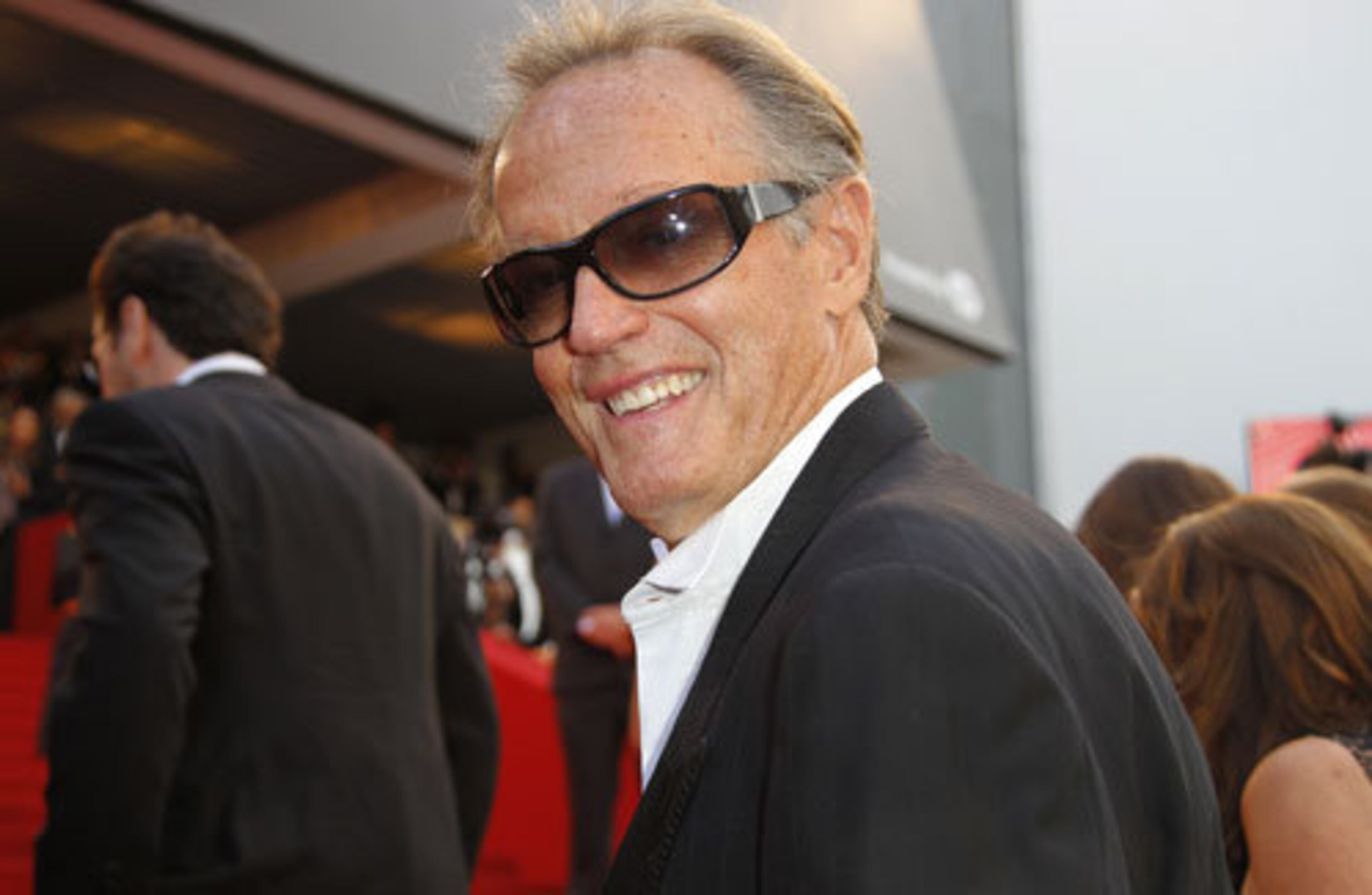 Actor Peter Fonda arrives for a screening of "The Beaver."