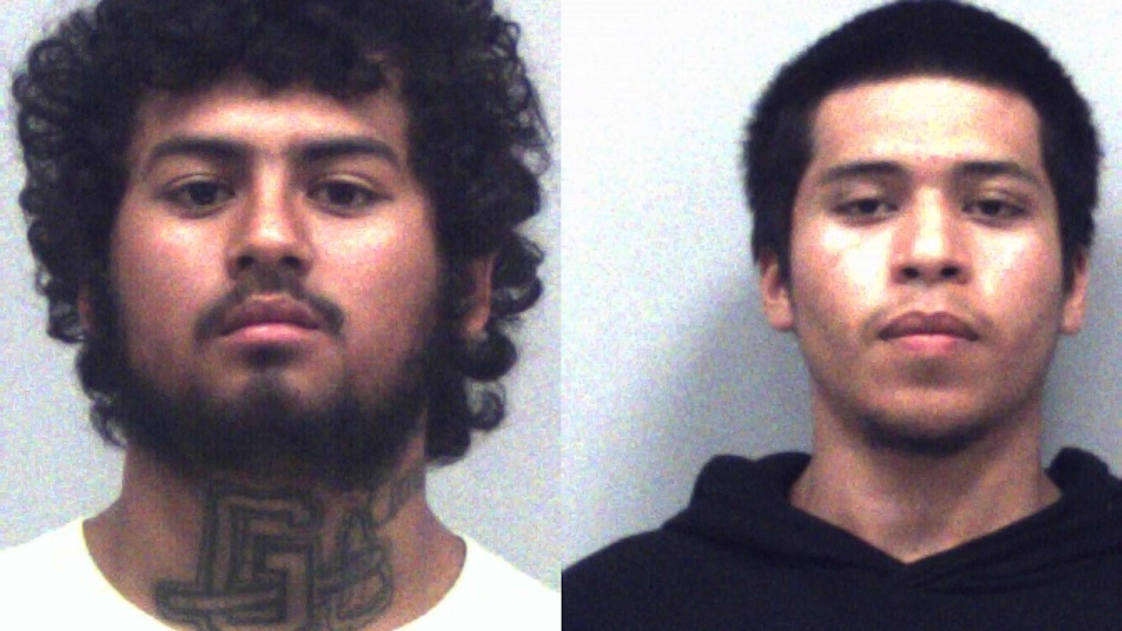 Jonathan Augustine Yanez-Gomez and Kevin Ortiz (right, listed in jail records as Kevin Corrales) have been charged with aggravated assault.