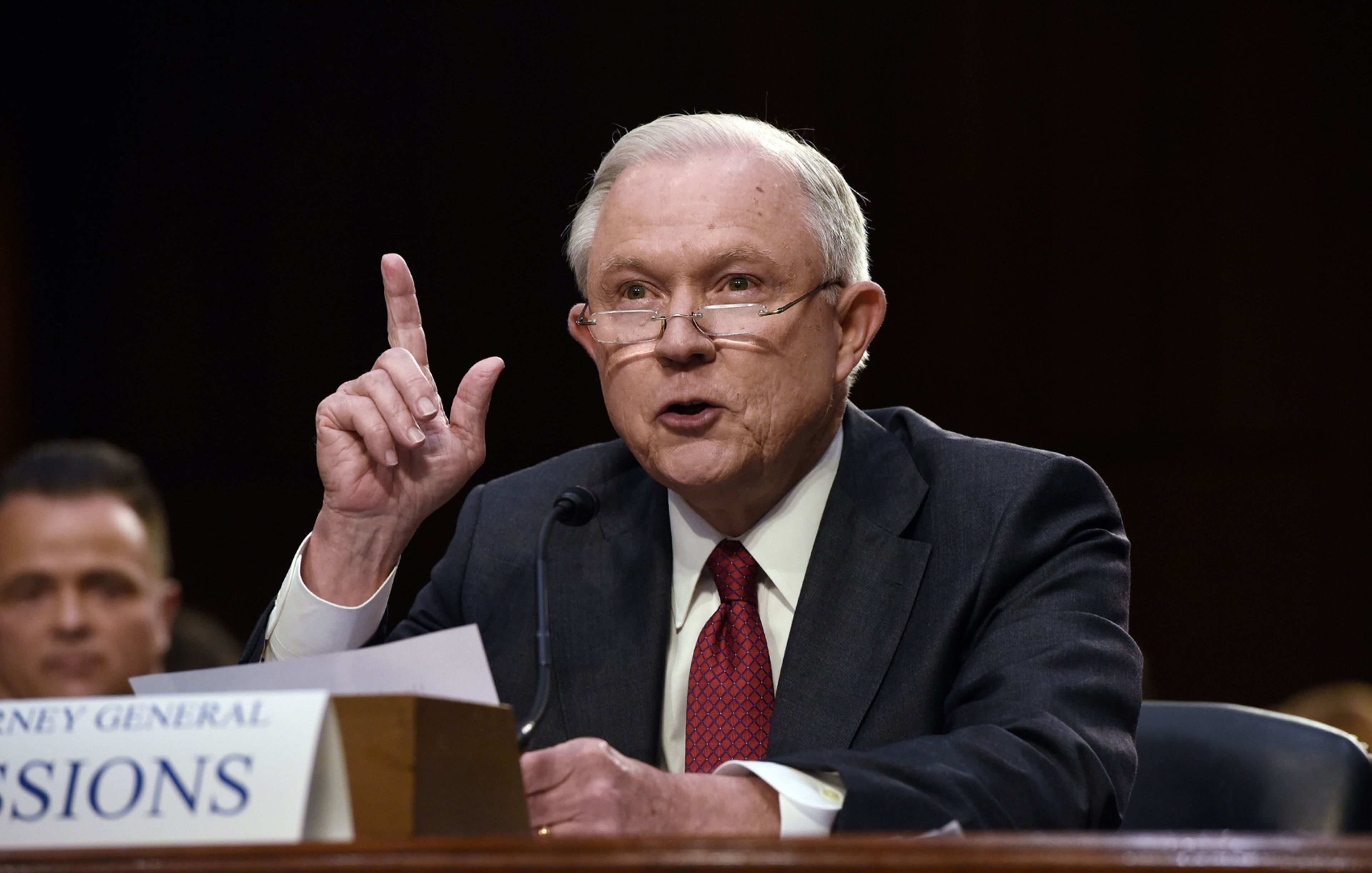 Attorney General Jeff Sessions testifies during a US Senate Select Committee on Intelligence hearing on Capitol Hill Tuesday, June 13, 2017 in Washington, D.C. (Olivier Douliery/Abaca Press/TNS)