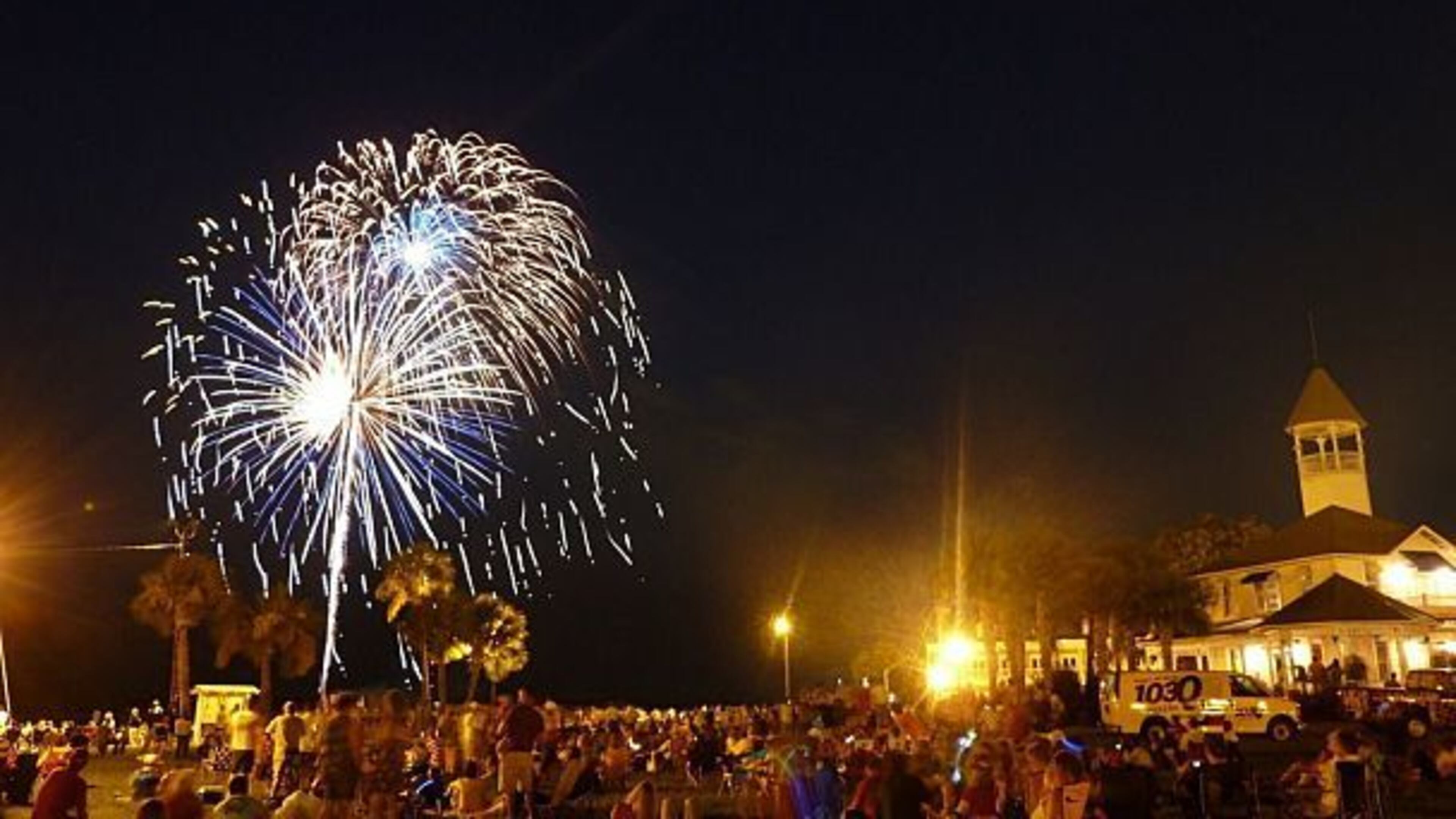 Watch an old-fashioned fireworks show in Brunswick, rated last year's best Fourth of July in the country by USA Today.