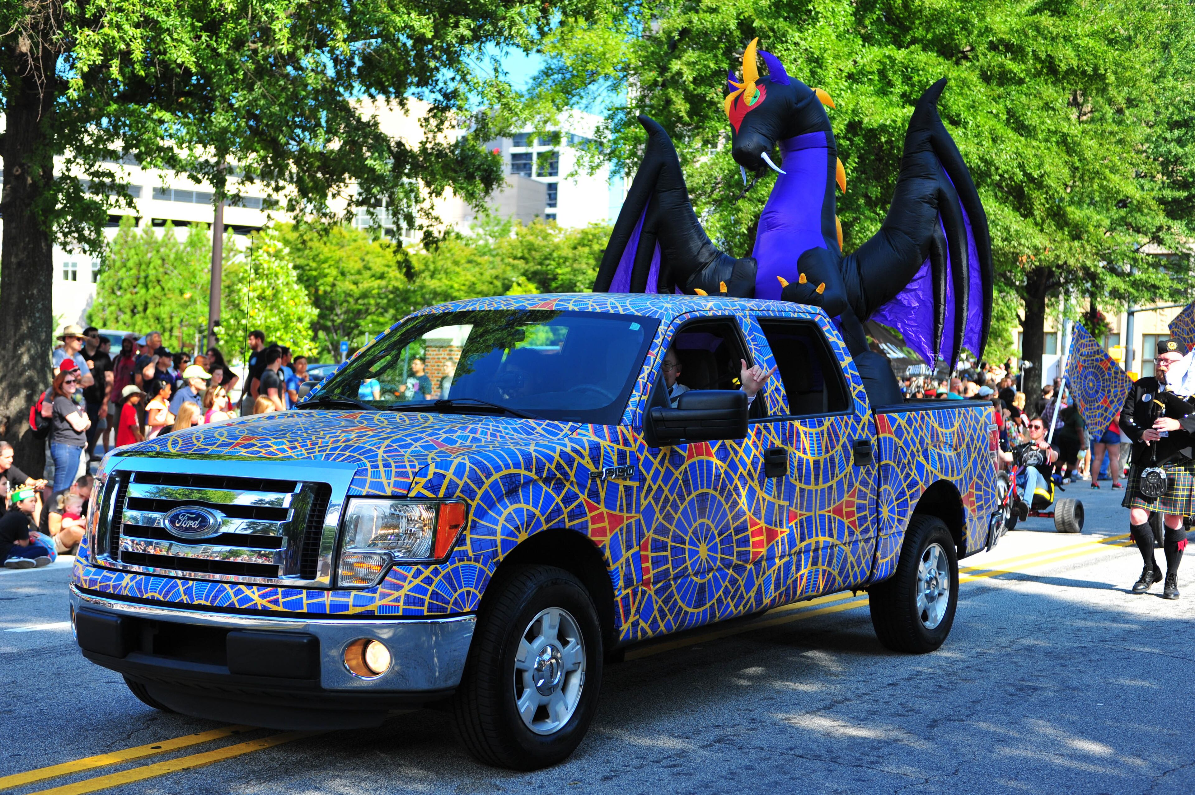 The Dragon Con parade on Peachtree Street in Atlanta, on Saturday September 3, 2016. (Credit: Dragon Con Photography)