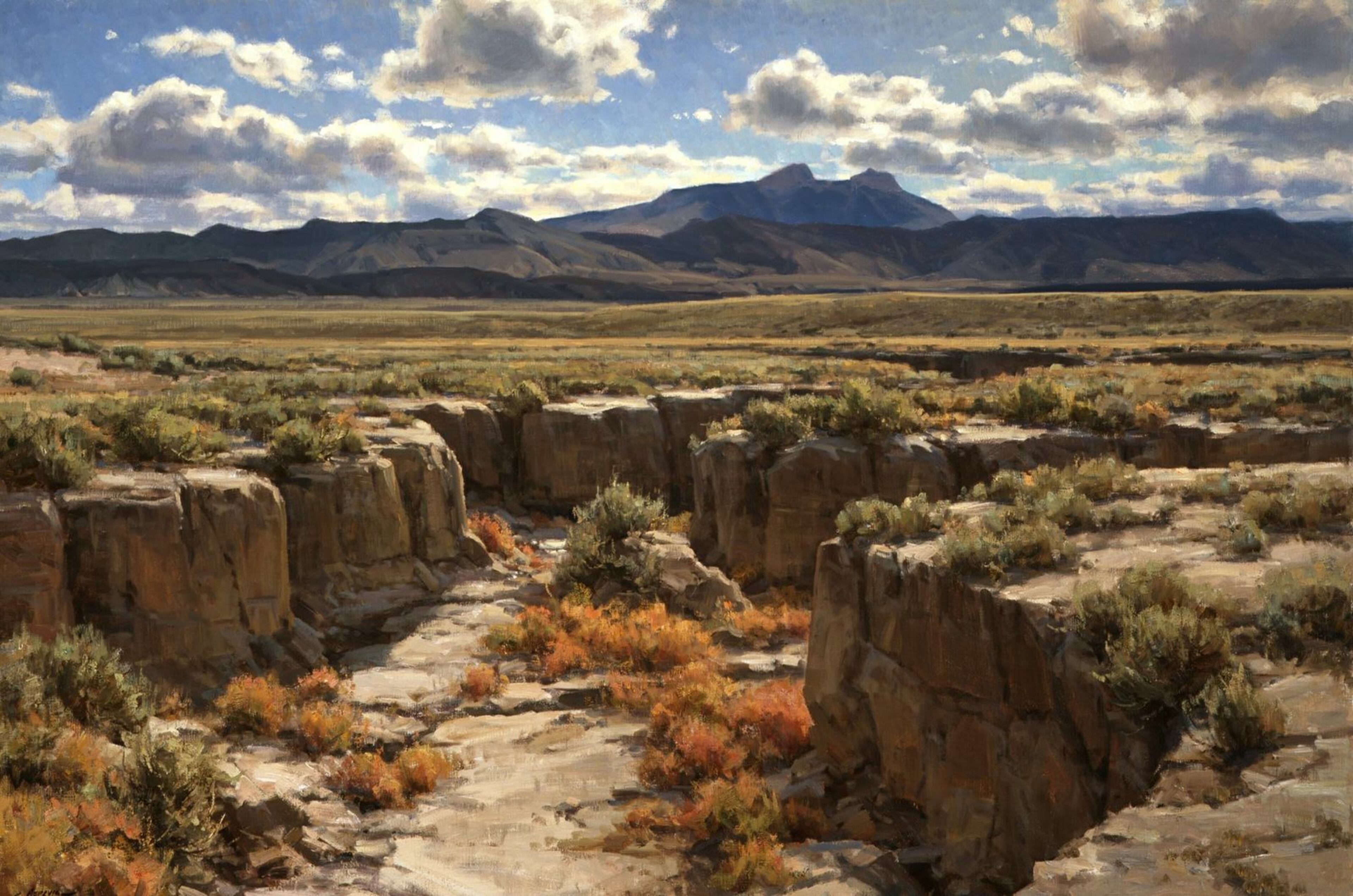 ©Clyde Aspevig, Tumbleweeds, 1999, oil on canvas, 40 x 60.25”