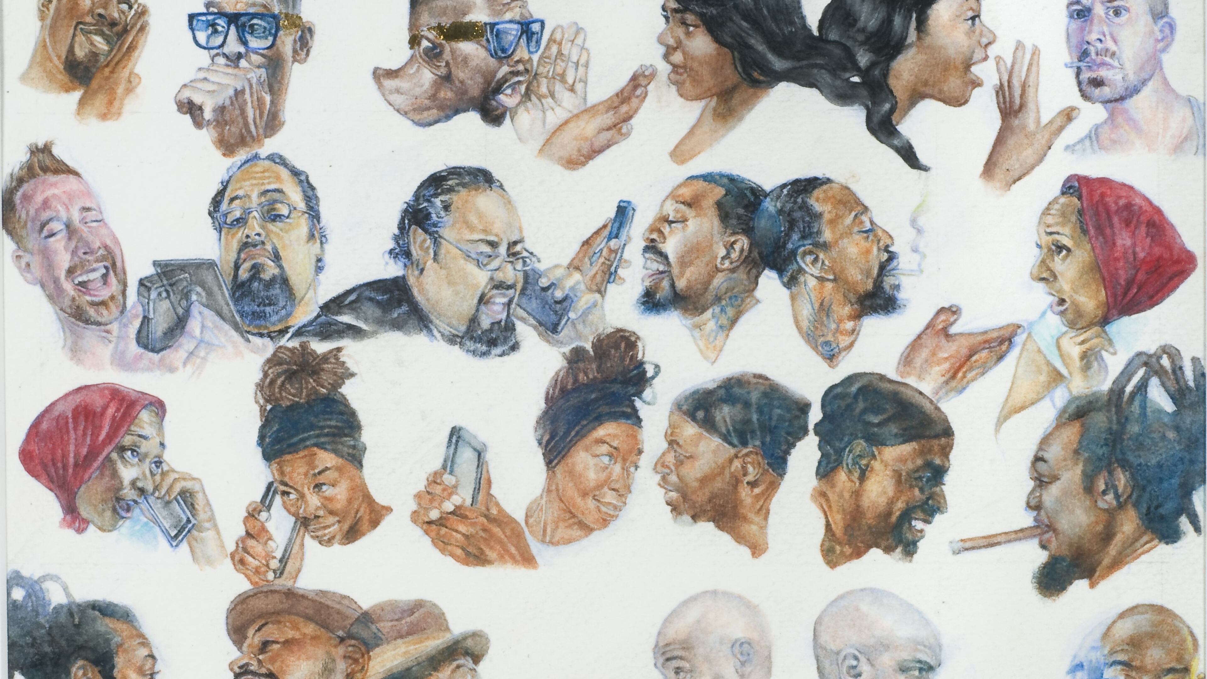 Fabian Williams' "Gossip" (2014, watercolor on paper) will be included in the High Museum of Art exhibit “Sprawl! Drawing Outside the Lines,” opening July 18.