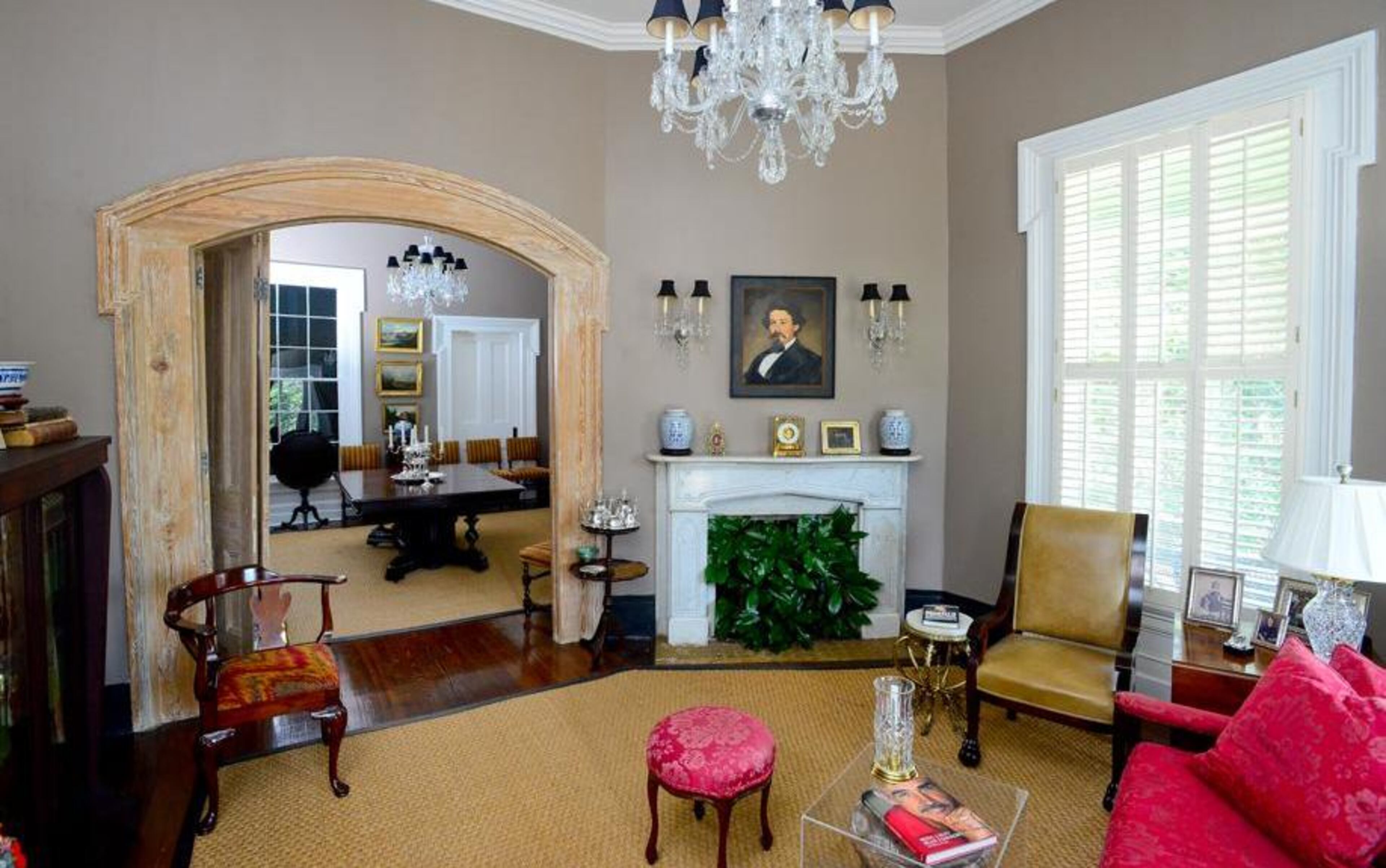 A painting of Col. Robert Alston hangs above the fireplace at Meadow Nook, and his ghost has reportedly haunted the home since he was killed in a duel.