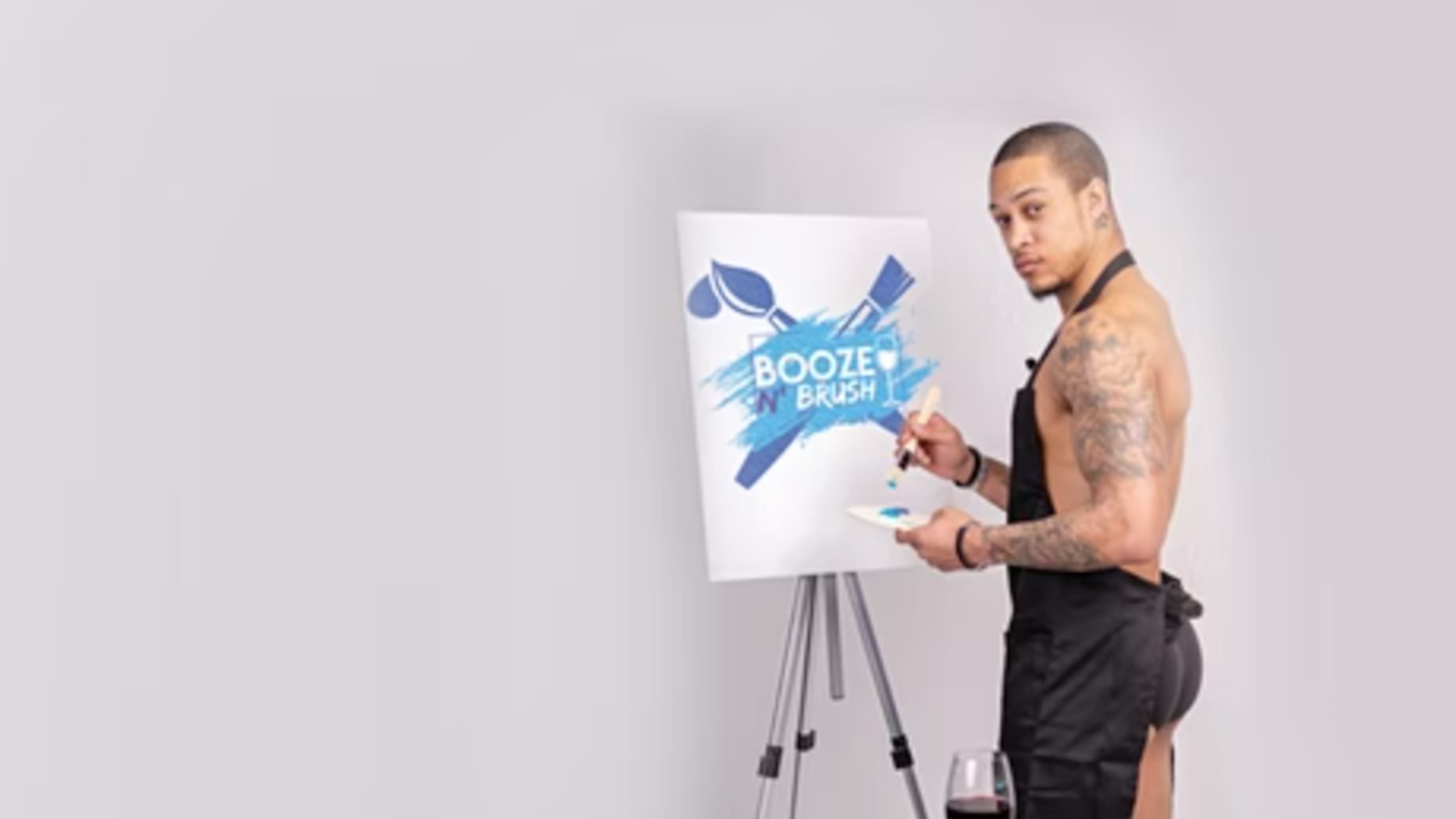 Booze & Brush Next to Naked Sip n’ Paint, are held at the Paradise Lounge, 4990 Roswell Rd., Atlanta.
