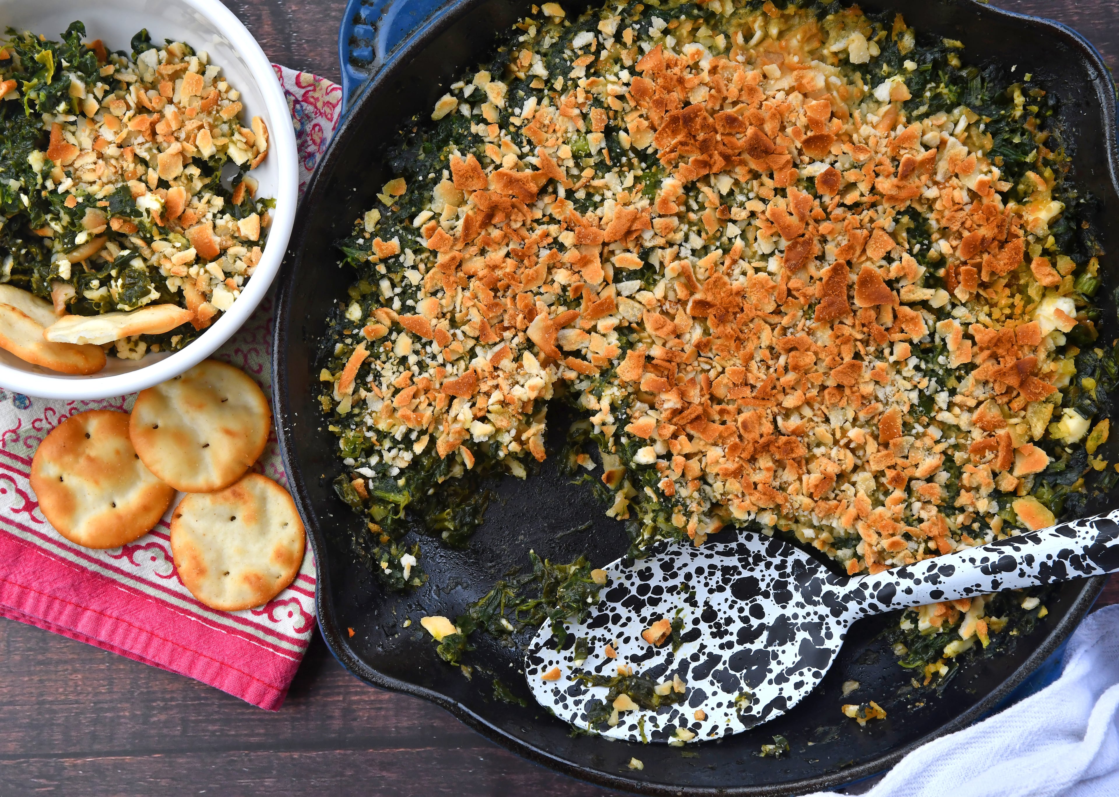 Spanakopita is made easy in dip form. (Chris Hunt for the AJC)