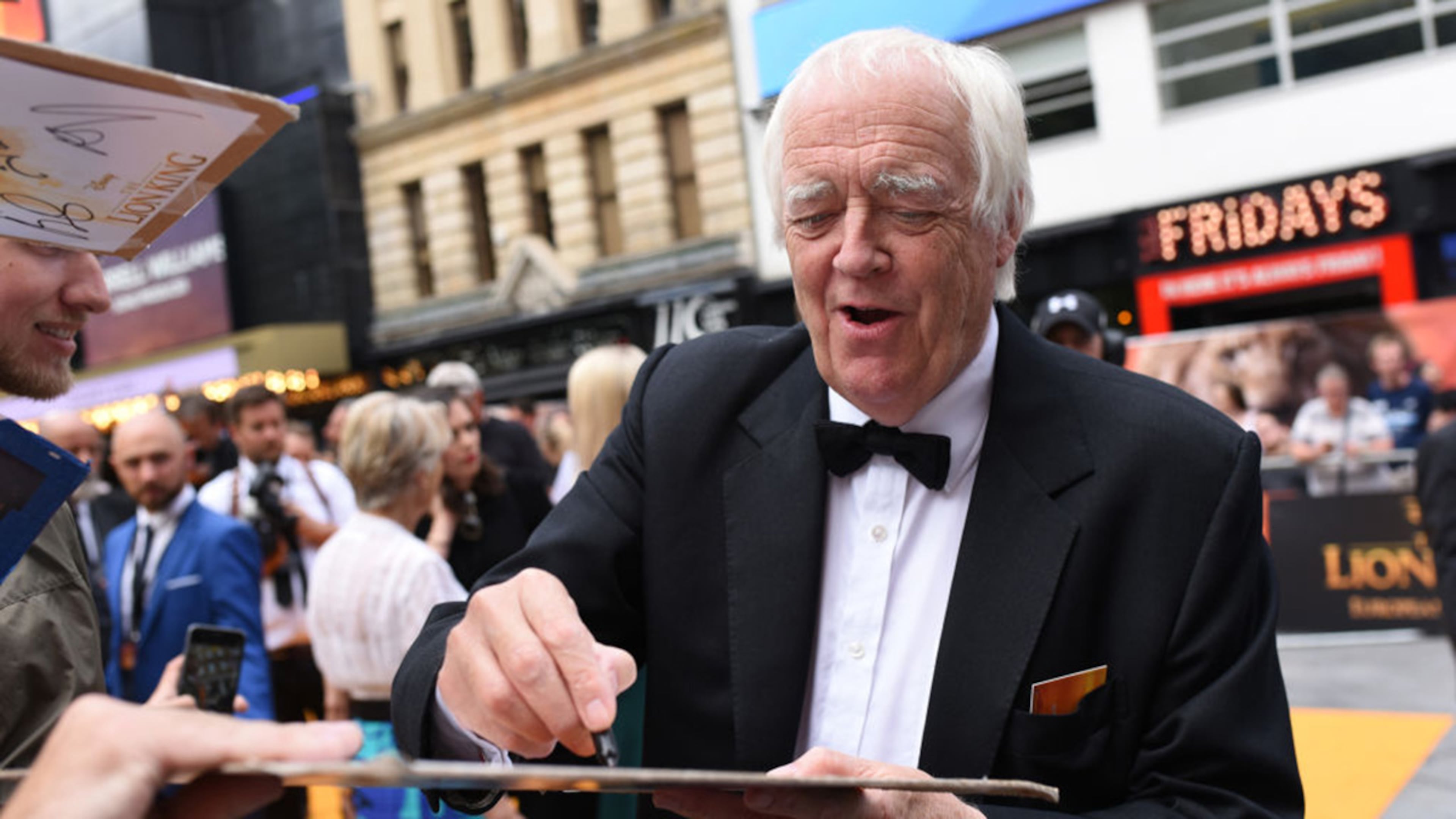 LONDON, ENGLAND - JULY 14: Sir Tim Rice attends the European Premiere of Disney's "The Lion King" at Odeon Luxe Leicester Square on July 14, 2019 in London, England. (Photo by Gareth Cattermole/Getty Images for Disney)