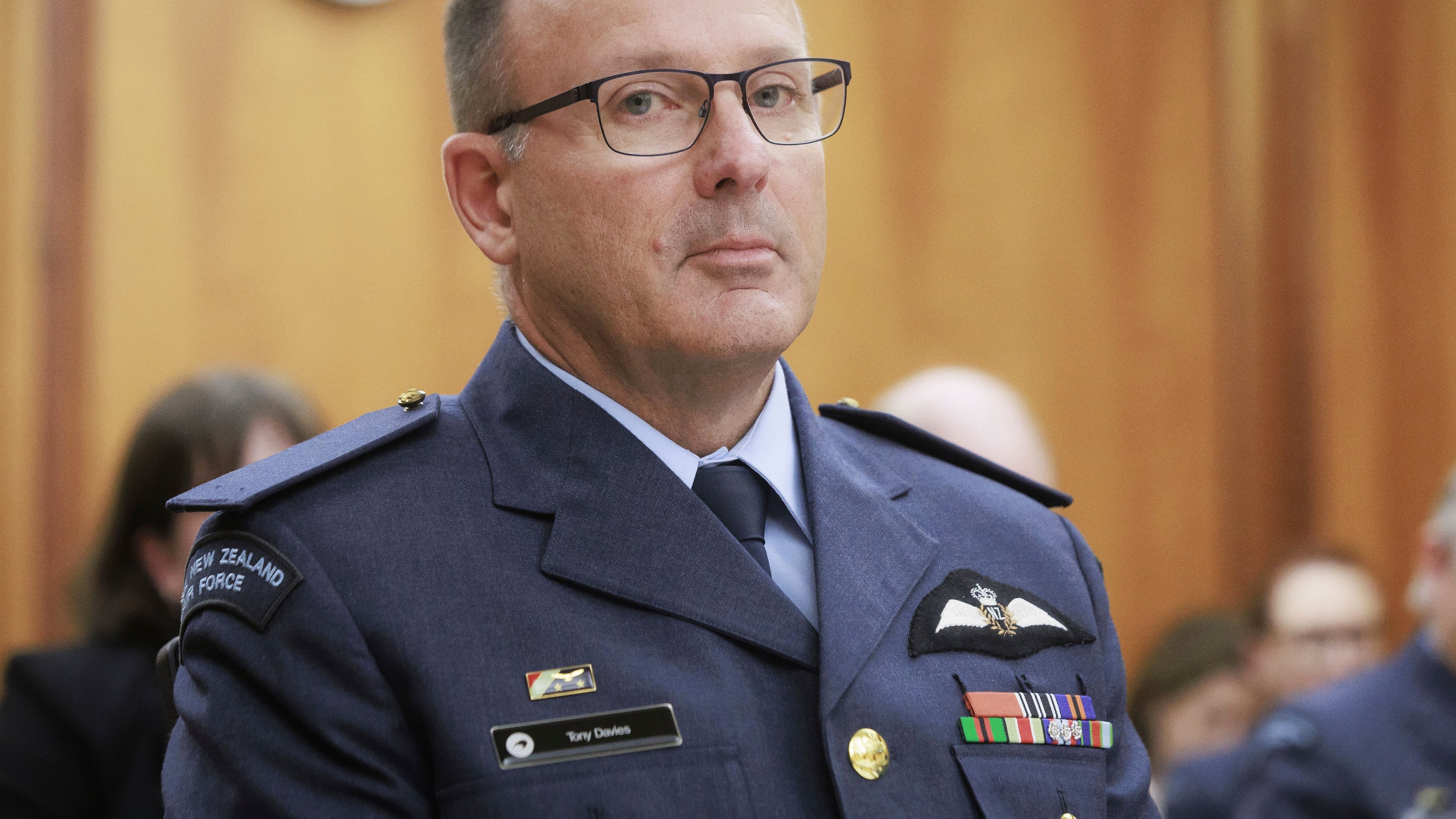 New Zealand's military chief Air Marshall Tony Davies attends an Estimates Vote Defence Select Committee at parliament in Wellington, New Zealand, June 18, 2024. (Robert Kitchin/The Post via AP)
