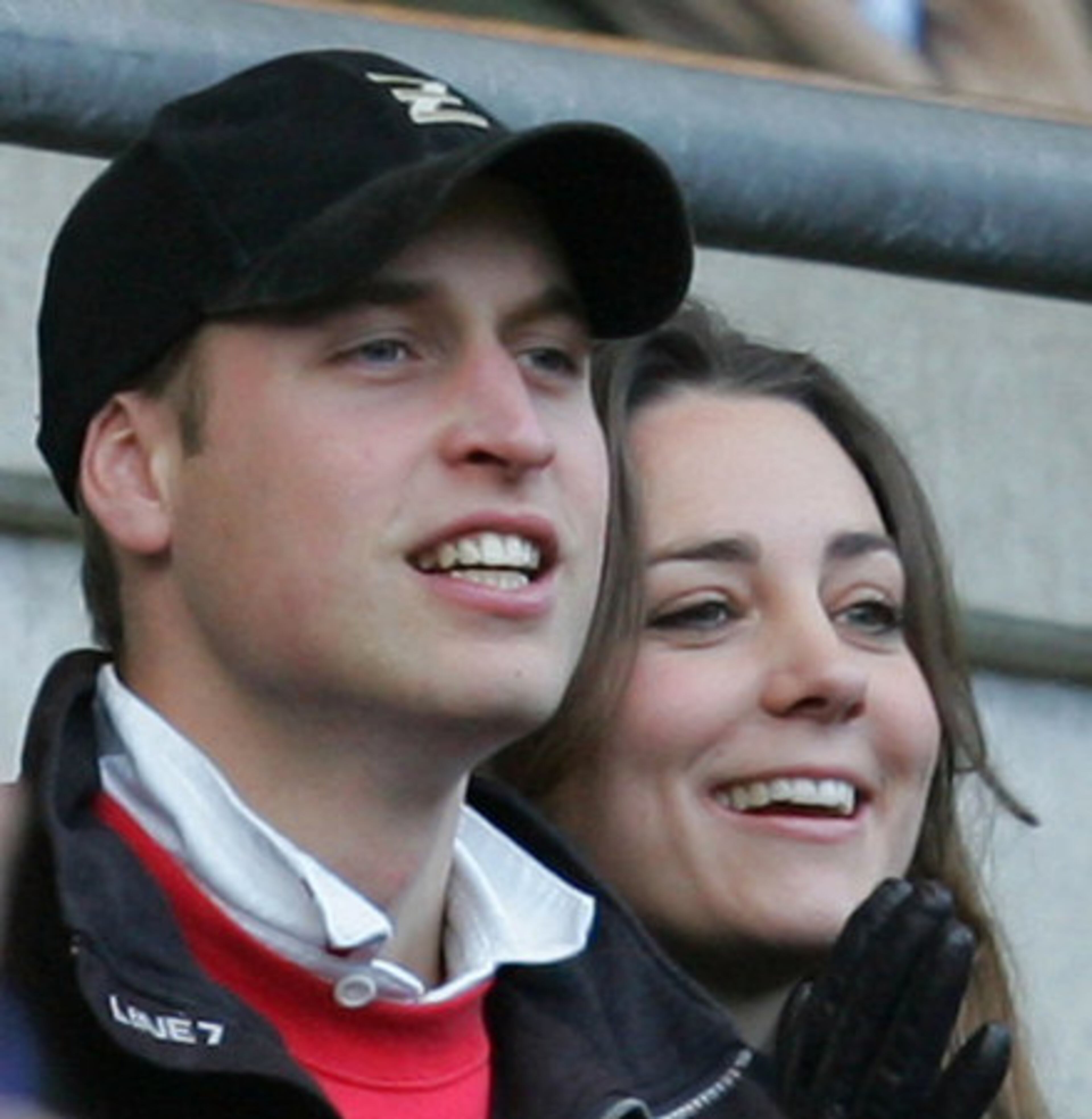 In this file photo dated Feb. 10, 2007, Britain's Prince William and girlfriend, Kate Middleton, watch the England against Italy Six Nation rugby match at Twickenham stadium in London.