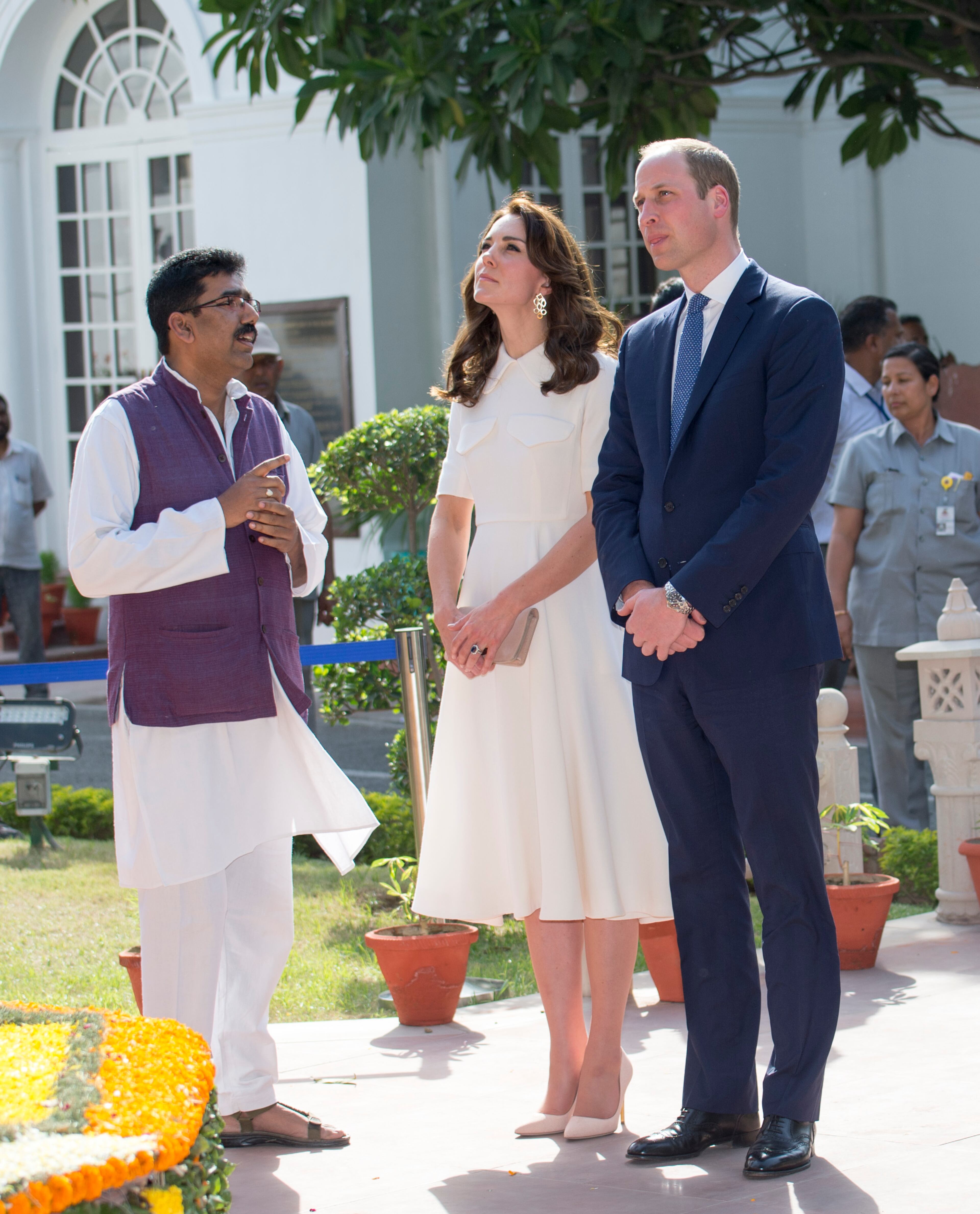 Catherine, Duchess of Cambridge and Prince William, Duke of Cambridge visit Gandhi Smriti, a museum located in Old Birla House, where Mahatma Gandhi, India's founding father, spent the last few years of his life, on April 11, 2016 in New Dehli, India. (Photo by Arthur Edwards - Pool/Getty Images)