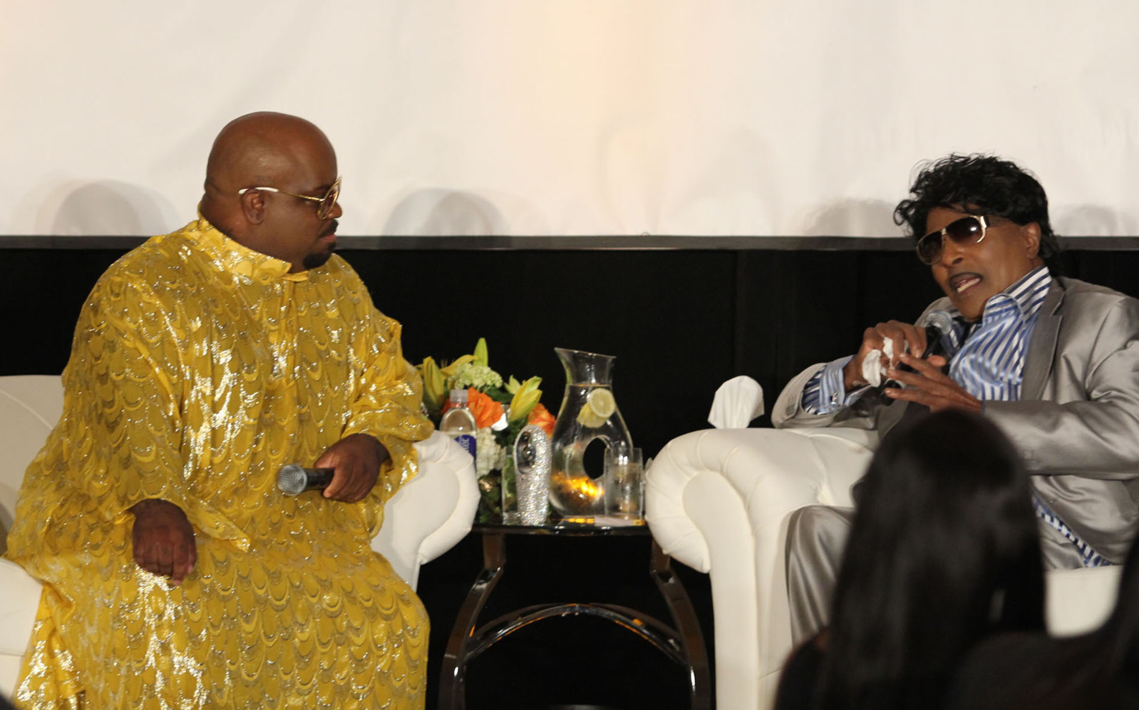 Atlanta singer Cee Lo interviews Little Richard for the debut of The Legacy Lounge presented by The Recording Academy Atlanta Chapter at the W Atlanta Downtown Sunday, Sept. 29, 2013.
