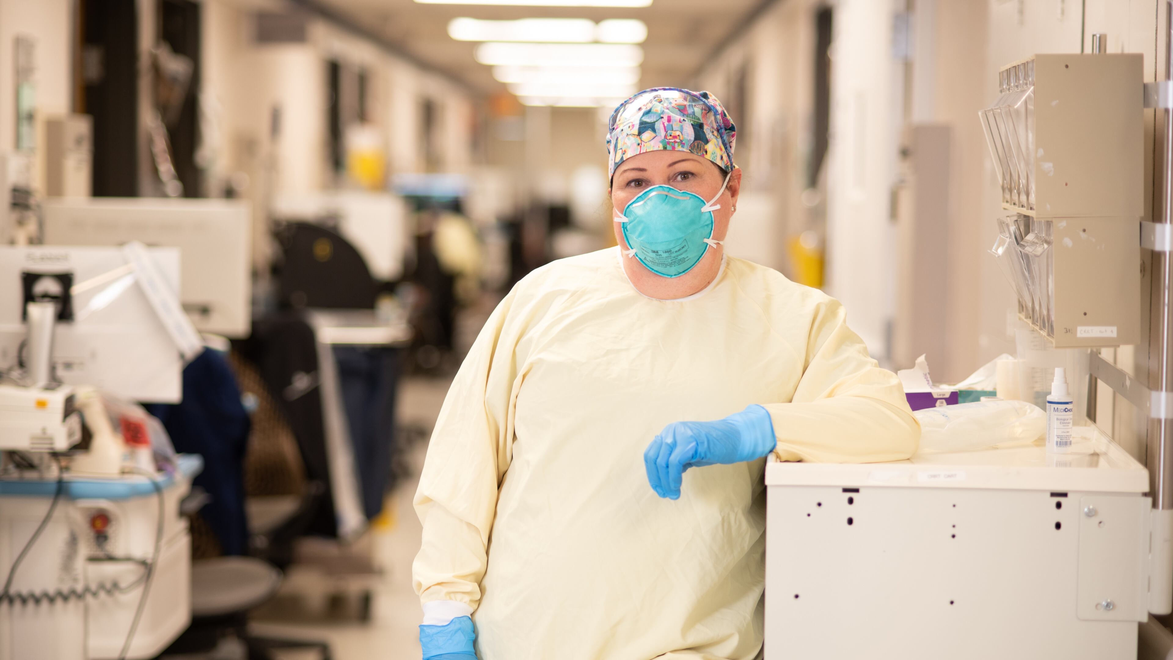 Kelly LaCerra, a charge nurse in the ICU of a COVID-19 unit at Northeast Georgia Health System’s hospital in Gainesville, says, "I’ve never worked so hard in my life." (Contributed)
