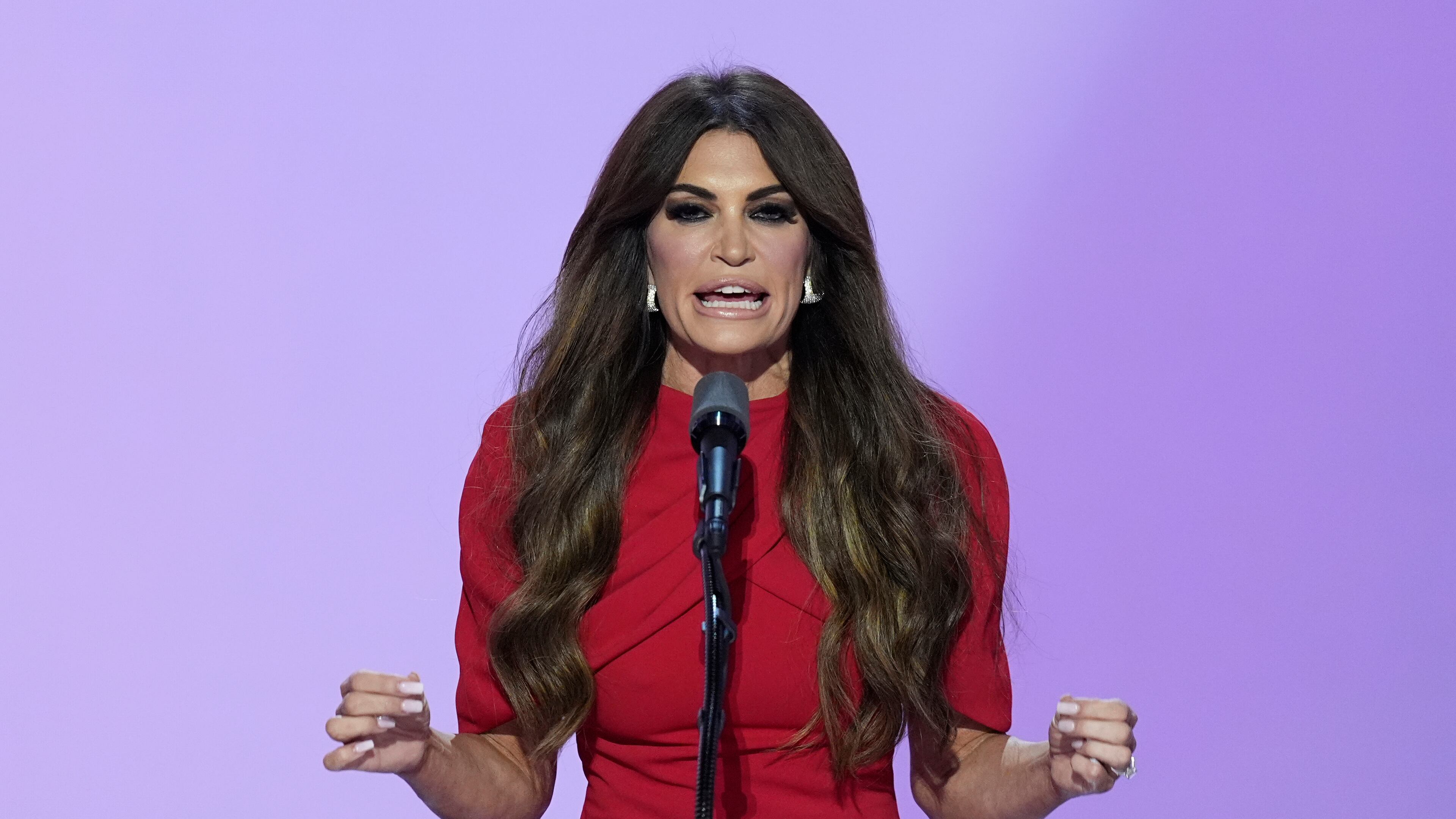 FILE - Kimberly Guilfoyle speaks during the Republican National Convention, July 17, 2024, in Milwaukee. (AP Photo/J. Scott Applewhite, File)