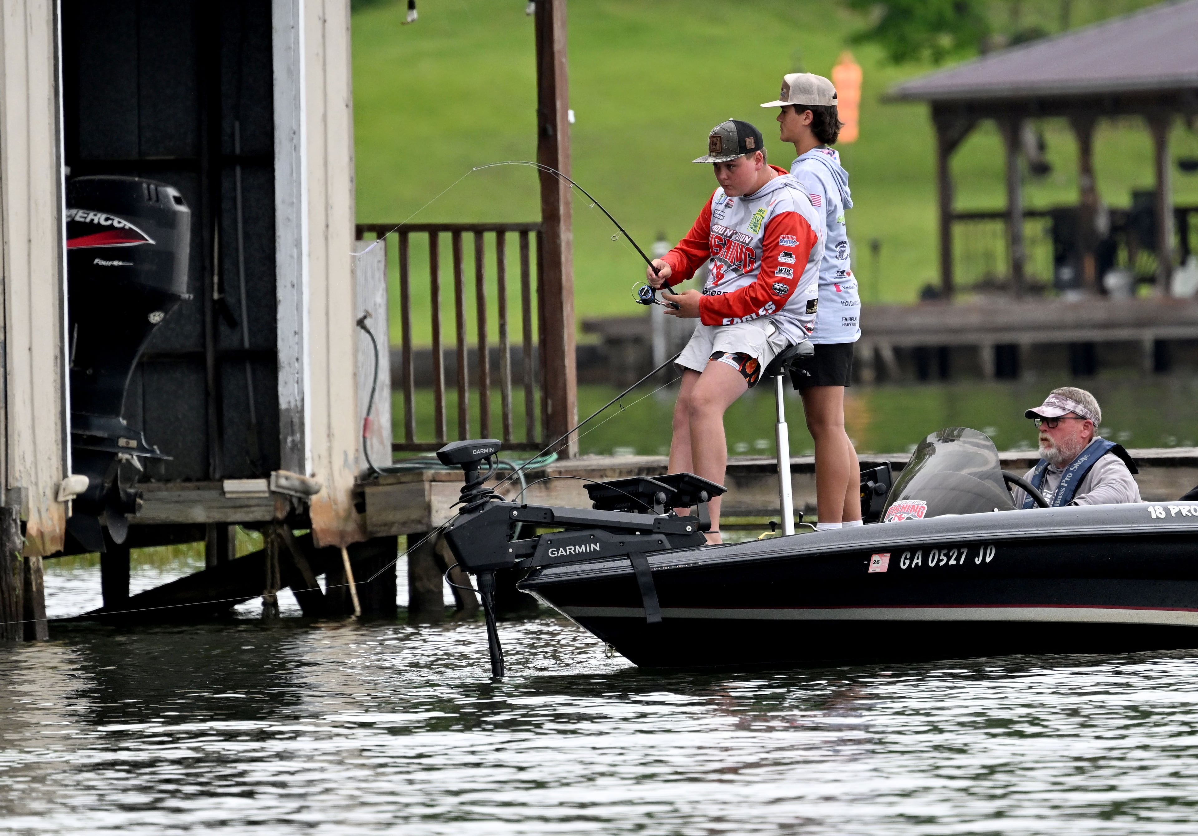 Students Leelyn Spruill and Ian Rivers of Mount Zion also compete in the championship at Lake Sinclair on Saturday, May 9, 2026, in Milledgeville. (Hyosub Shin/AJC)