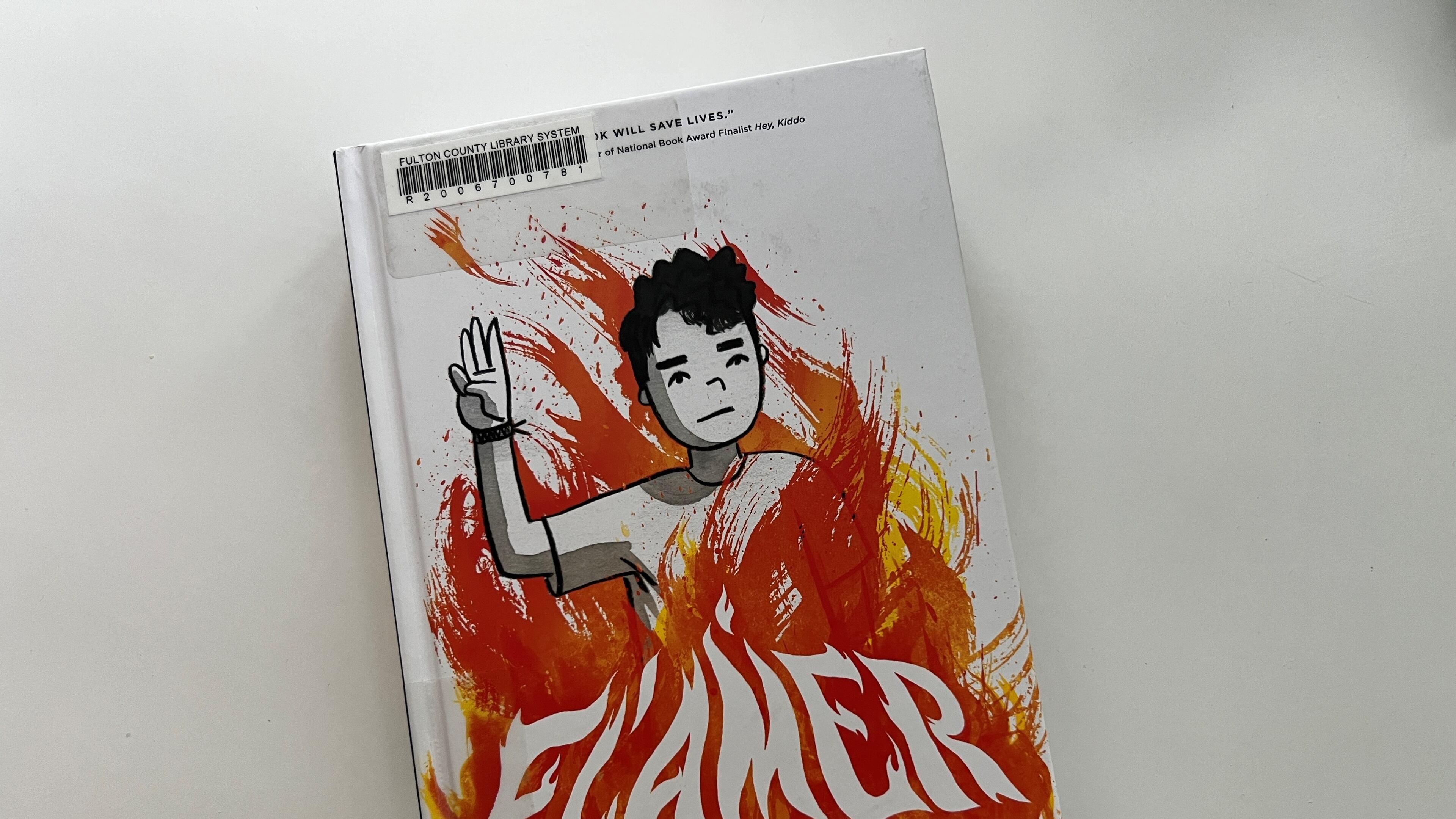 "Flamer" by Mike Curato, a graphic novel set in a 1995 summer camp about a boy who is bullied for appearing gay, has been removed from schools in Cobb County and Marietta for containing "sexually explicit content." This copy was checked out from the Fulton County Library System.