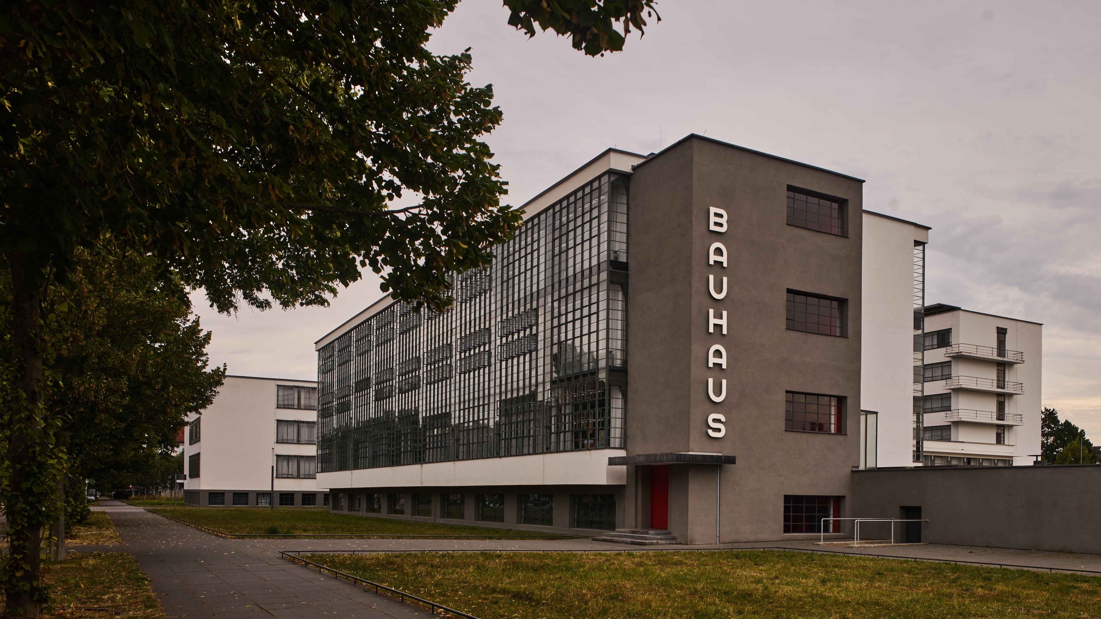 The main building of the former Bauhaus design school, which was called an "aberration of modernism" by Germany's far-right Alternative for Germany party, photographed in Dessau, Germany, Aug. 17, 2026. (AP Photo/Markus Schreiber)