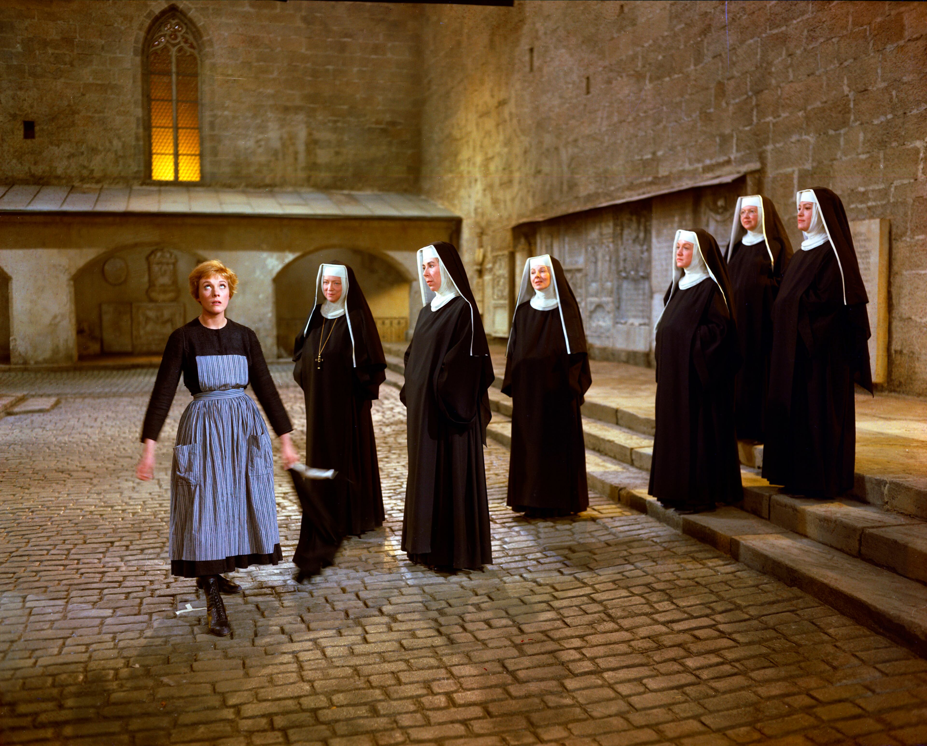 Whilst filming in Nonnberg Abbey in Salzburg, the women in the cast and crew wore skirts, not trousers, so as not to offend the resident nuns. (AP Photo/Twentieth Century Fox Home Entertainment)