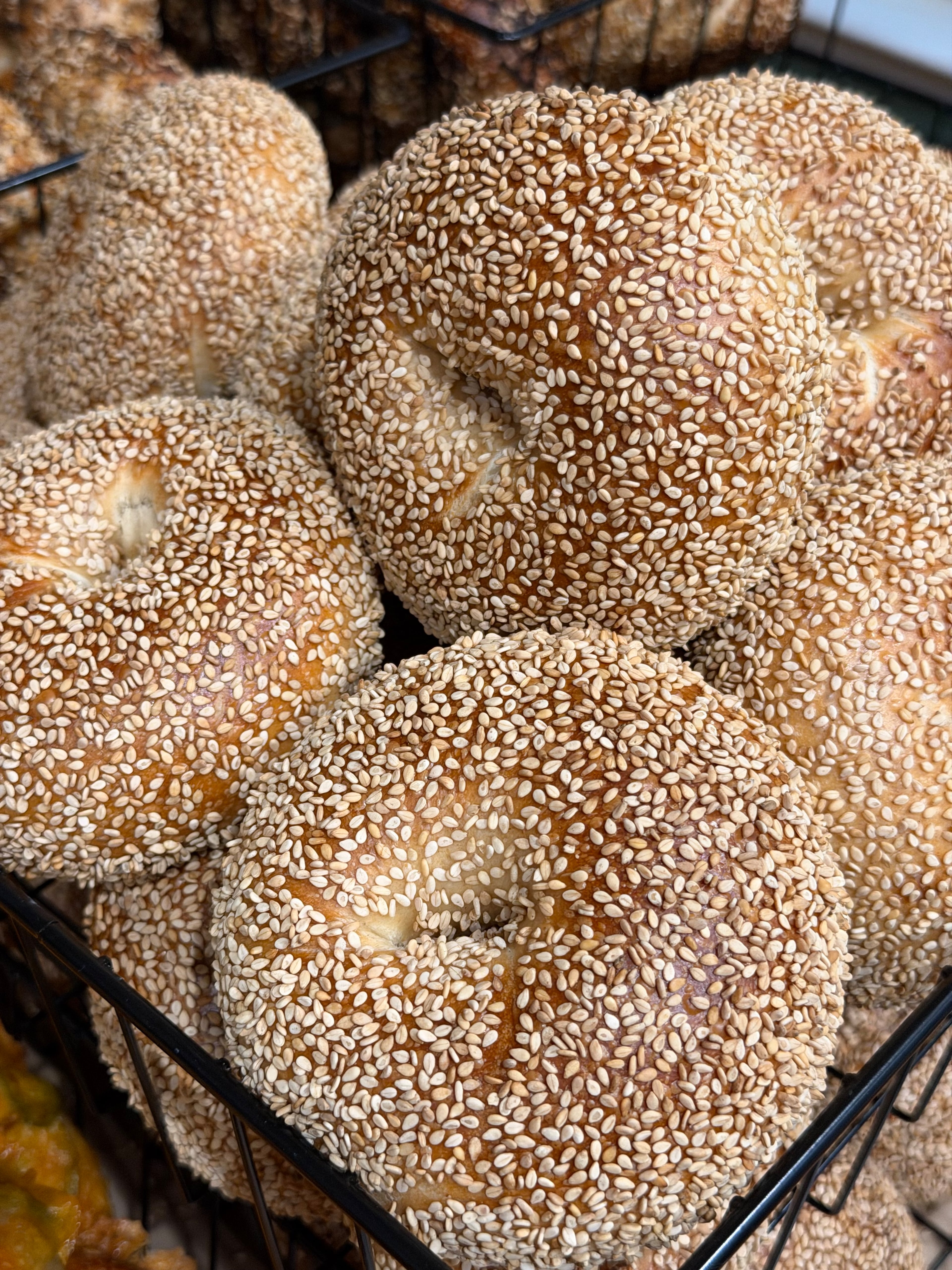 Gabriel’s Bagels’ sesame seed bagels. (Courtesy of Gabriel Solomon)