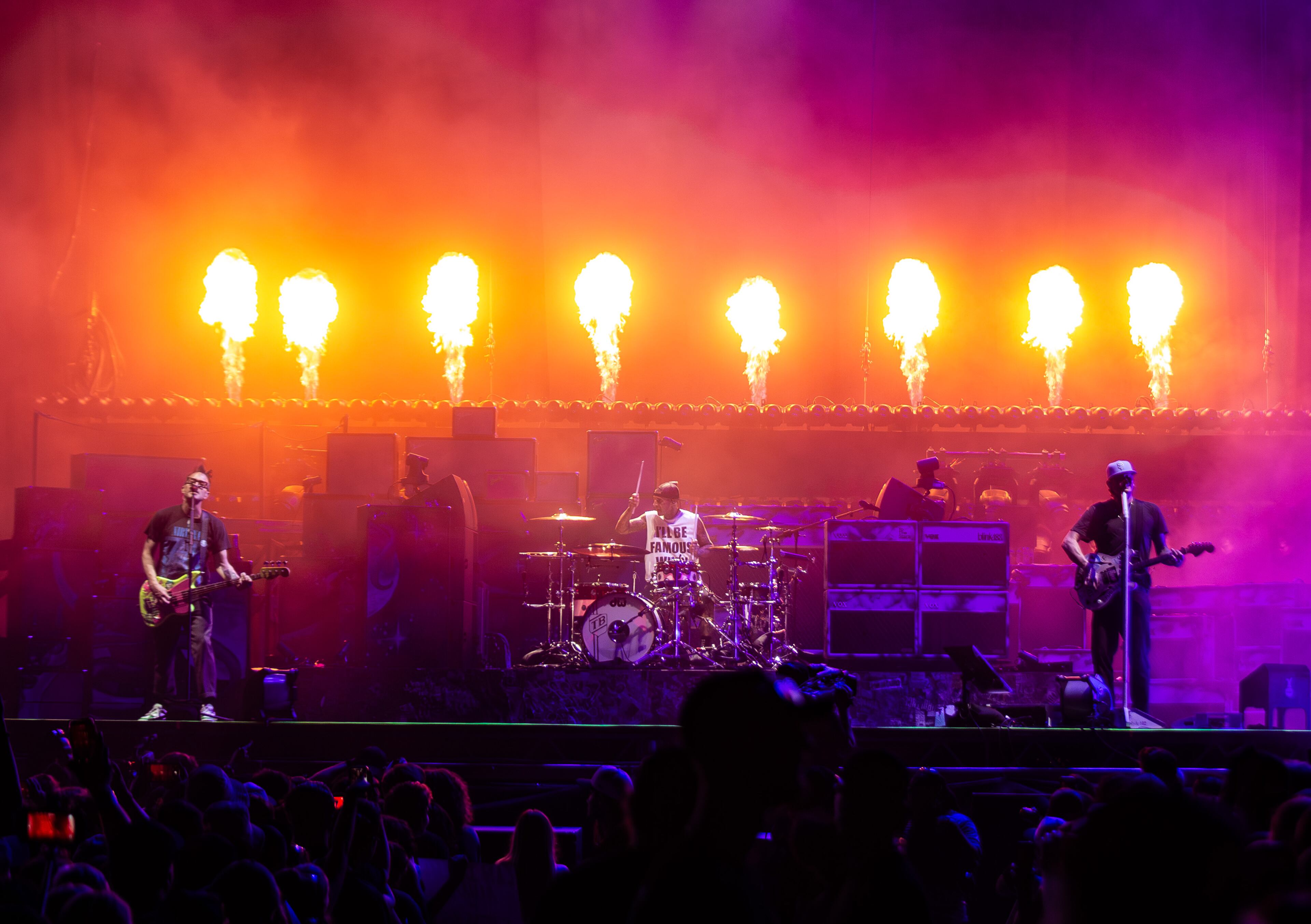 Atlanta, Ga. — Headliners Blink-182 closed out 2025’s Shaky Knees on Sunday, Sept. 21, with a two-hour onslaught of hits for a packed Piedmont Park. (RYAN FLEISHER FOR THE ATLANTA JOURNAL-CONSTITUTION)