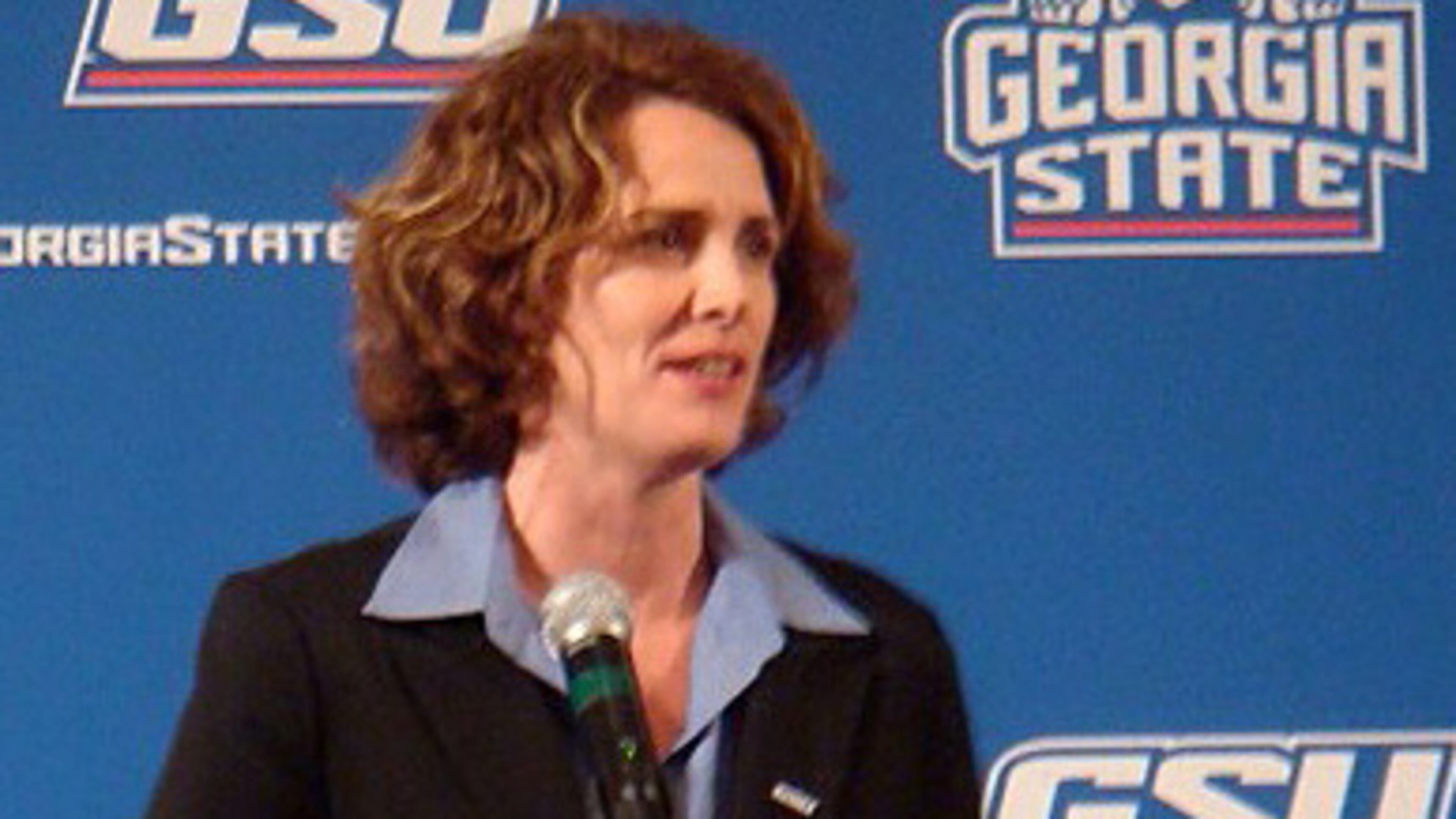 Georgia State's women's basketball coach Sharon Baldwin. Ken Sugiura, ksugiura@ajc.com