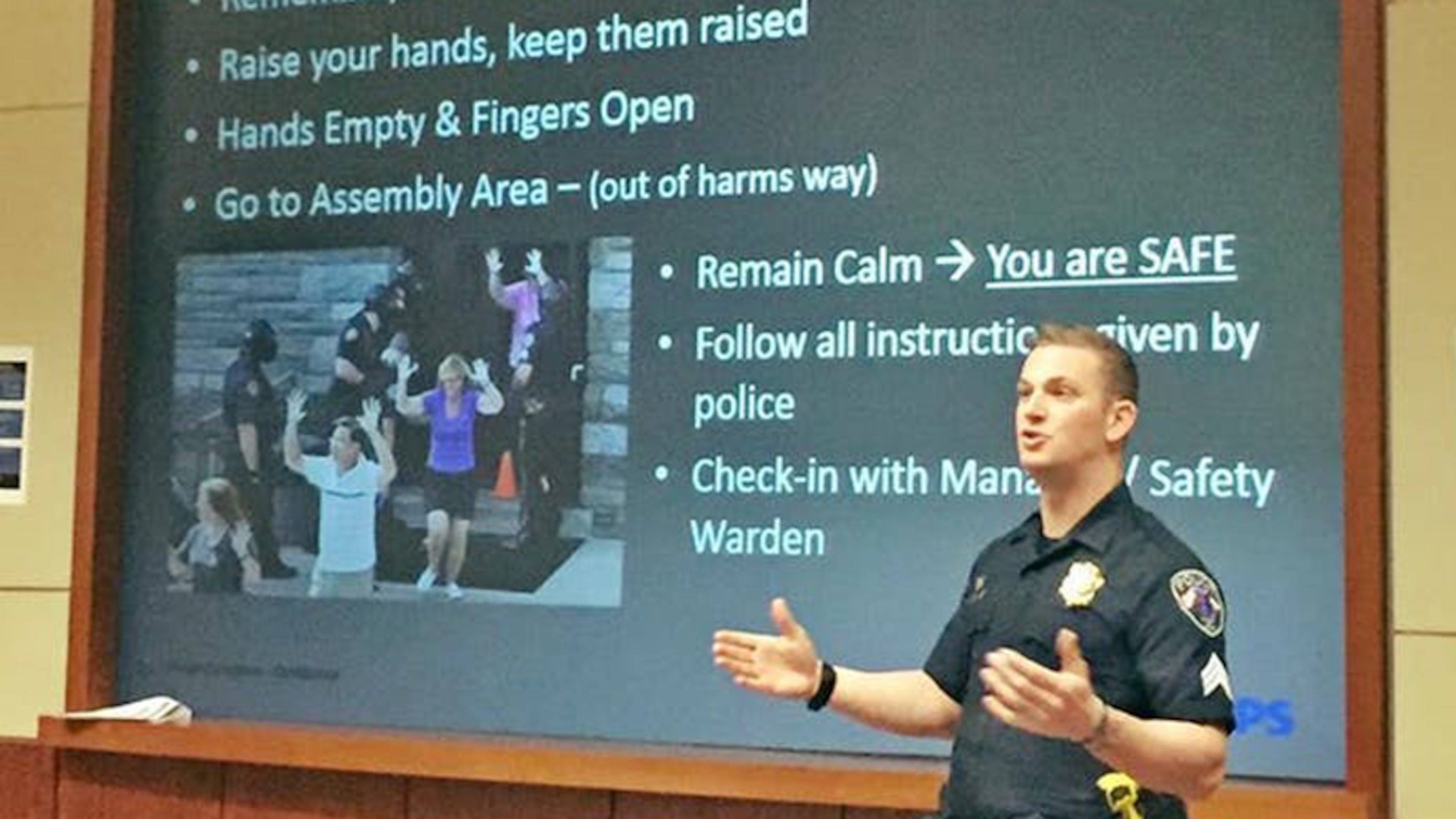 Milton police will conduct a free active shooter seminar at 6 p.m., May 15, at the police department and municipal court building, 13000 Deerfield Parkway. CITY OF MILTON