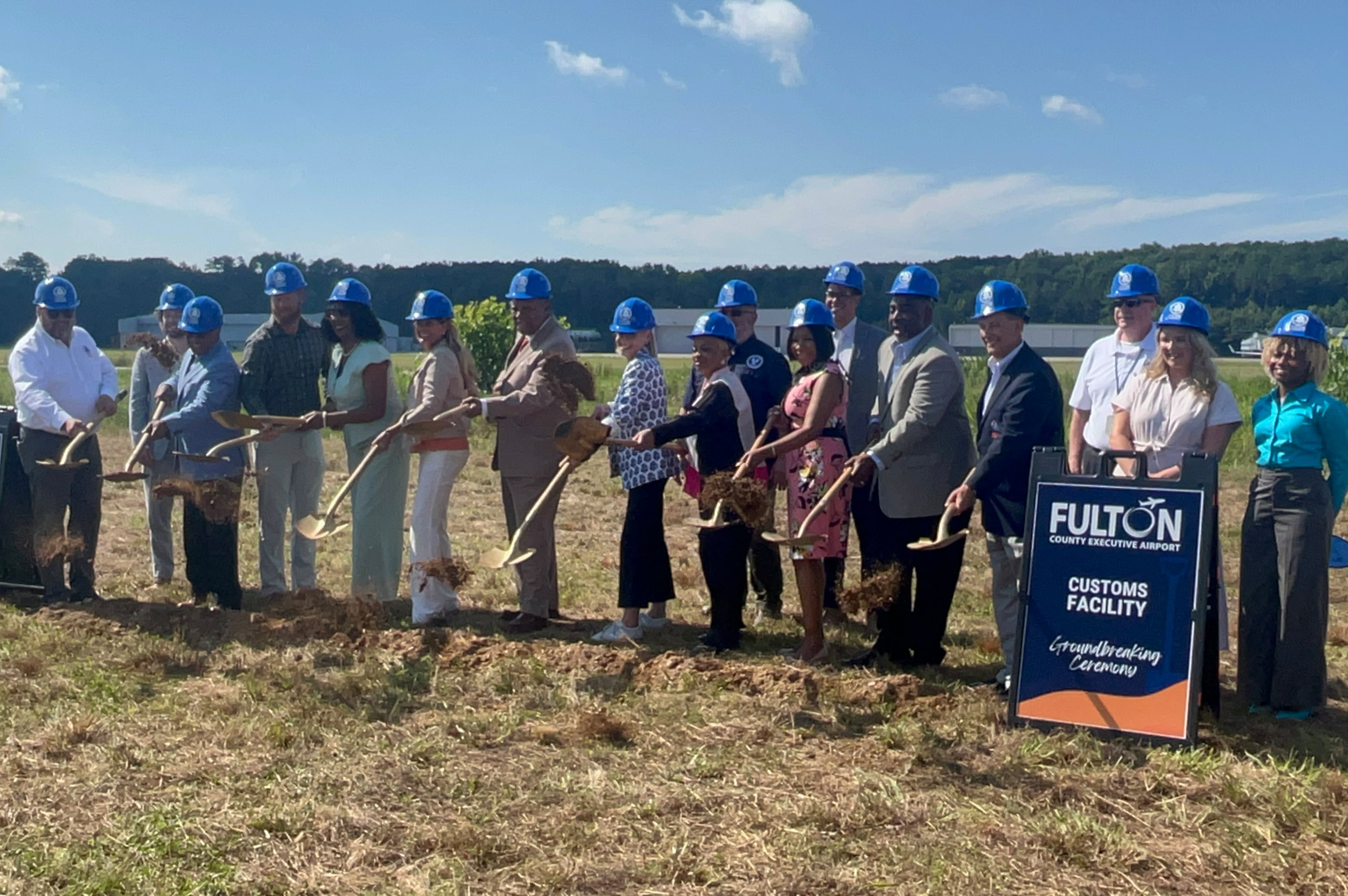 Officials break ground