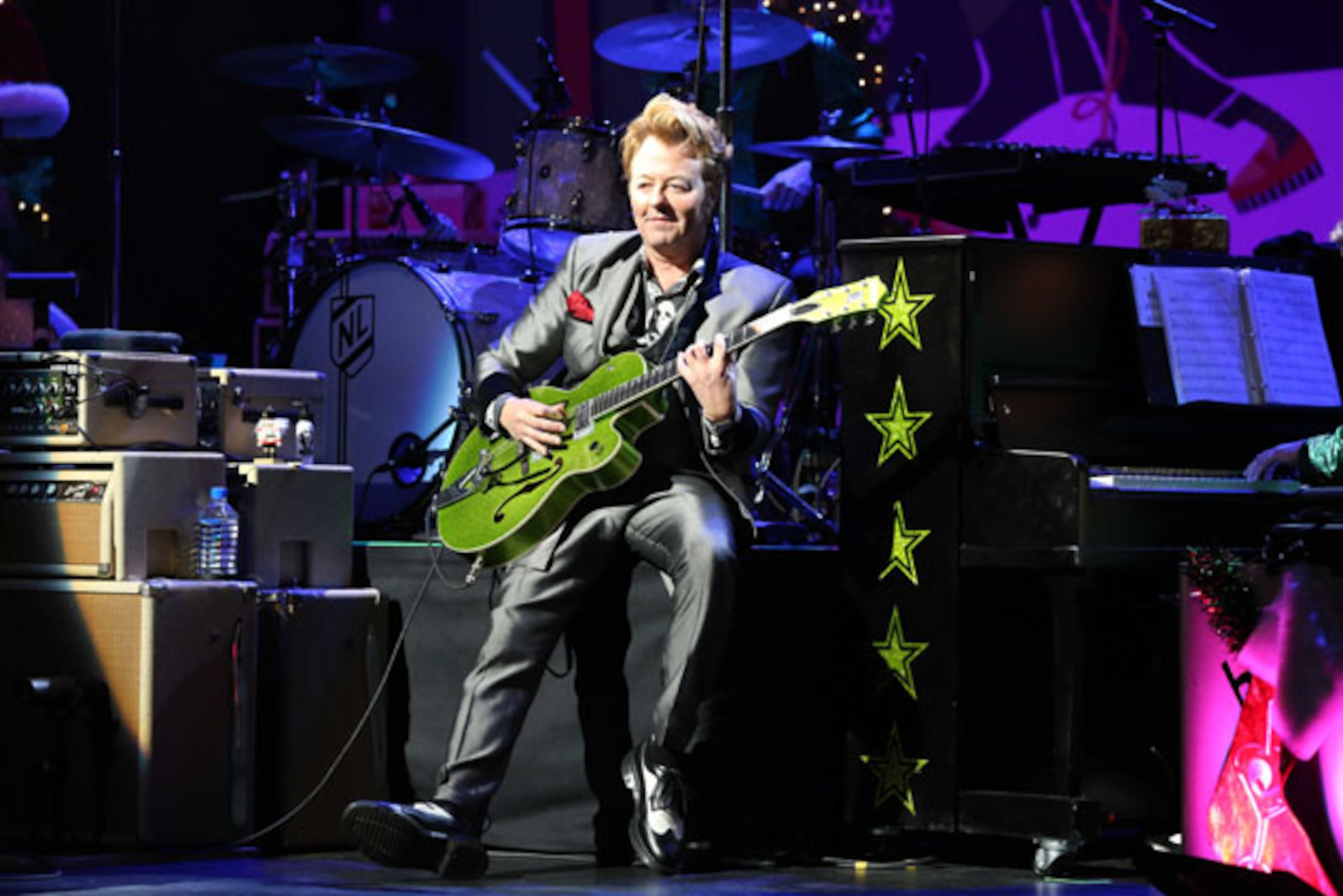 The Brian Setzer Orchestra performed Saturday, Dec. 5, 2015 at a sold-out Cobb Energy Centre in Atlanta as part of its annual Christmas Rocks concert. Fans were treated to a rousing night of Stray Cats and holiday standards with the 3-time Grammy winner's swing and rockabilly interpretations. Robb D. Cohen/ RobbsPhotos.com