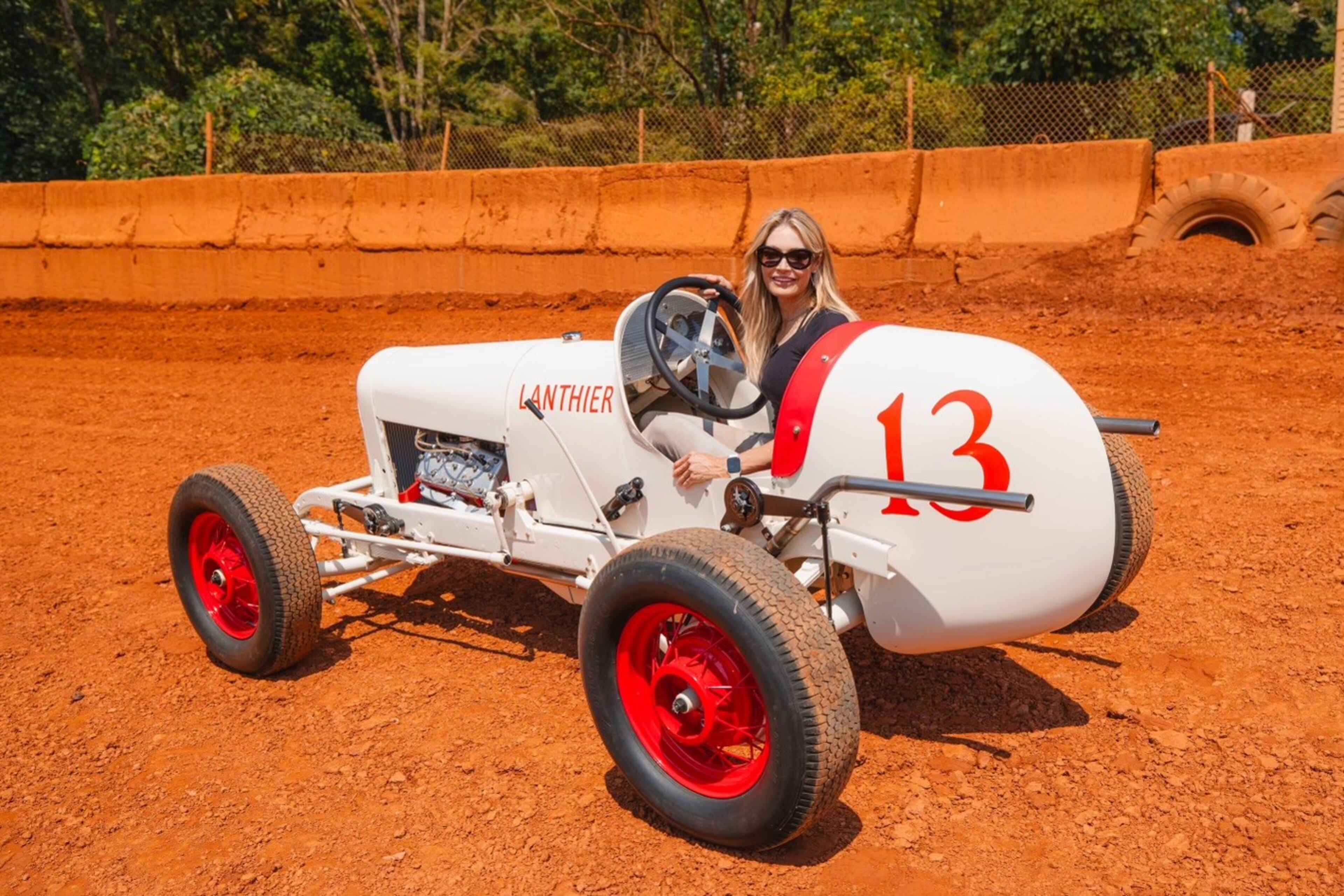 In August, the family completed a restoration of the race car that took three years and $40,000. The car is complete with two new engines, a new steering wheel, and new paint, but no brakes, which the car did not originally have, Lanthier’s granddaughter Tonya said.