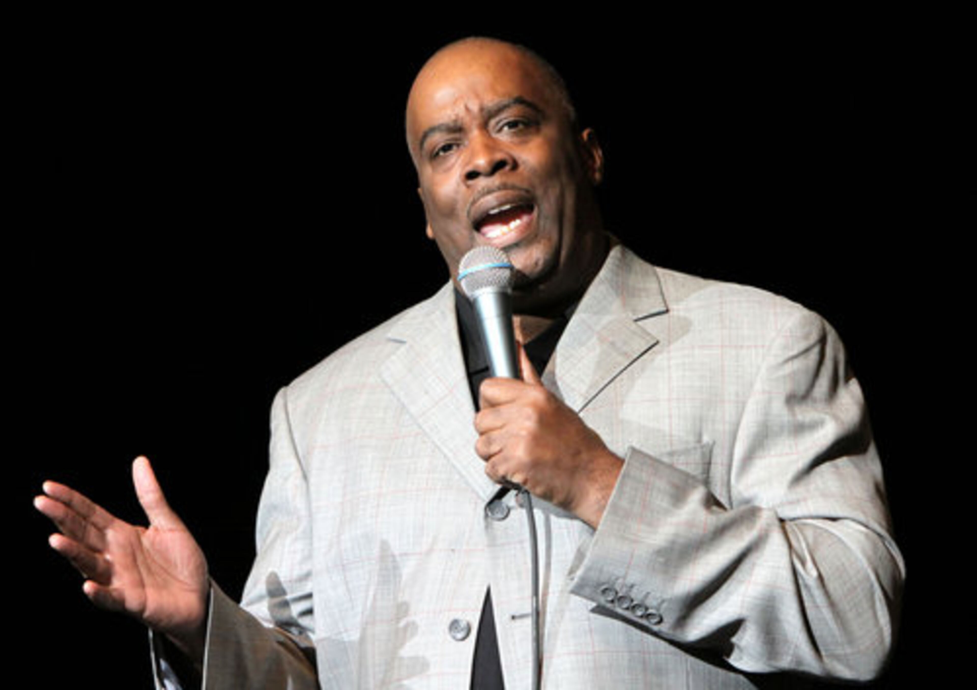Comedian Prescott Gilliam performs Saturday night on the opening night of the Comedy Gospel Tour at Philips Arena.