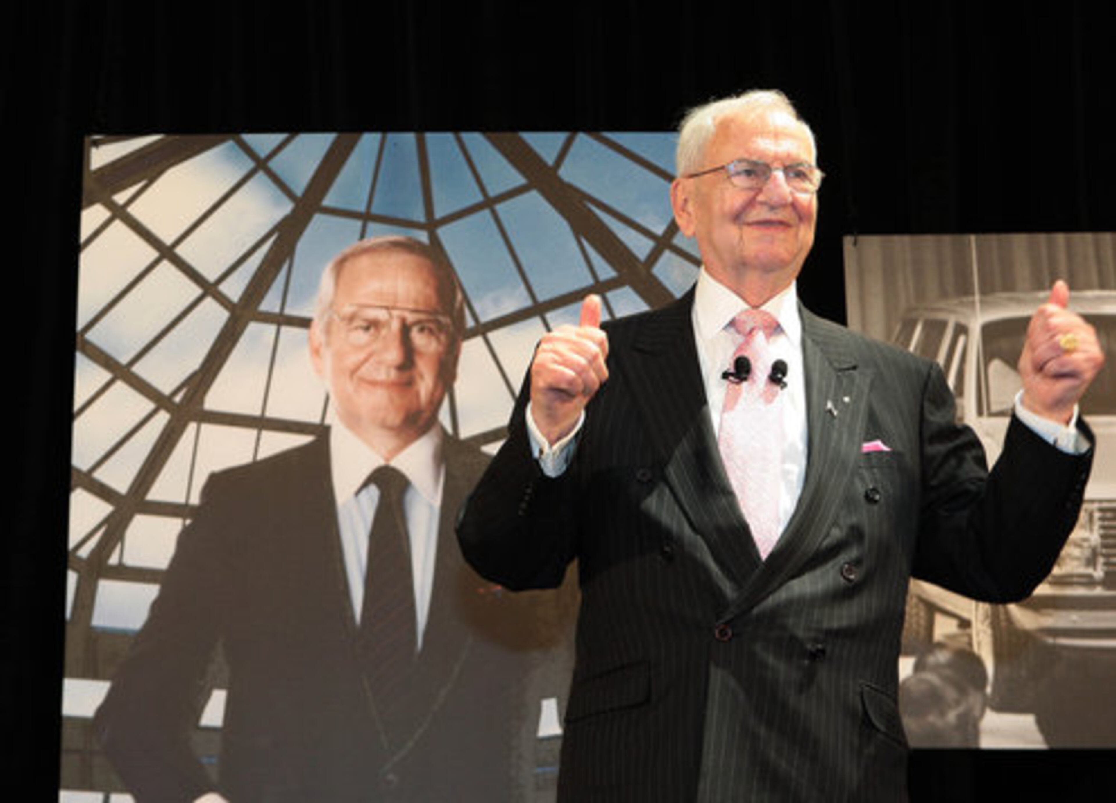 On Thursday in Auburn Hills, Mich., Lee Iacocca is honored with a lifetime achievement award at the Chrysler Technical Center.